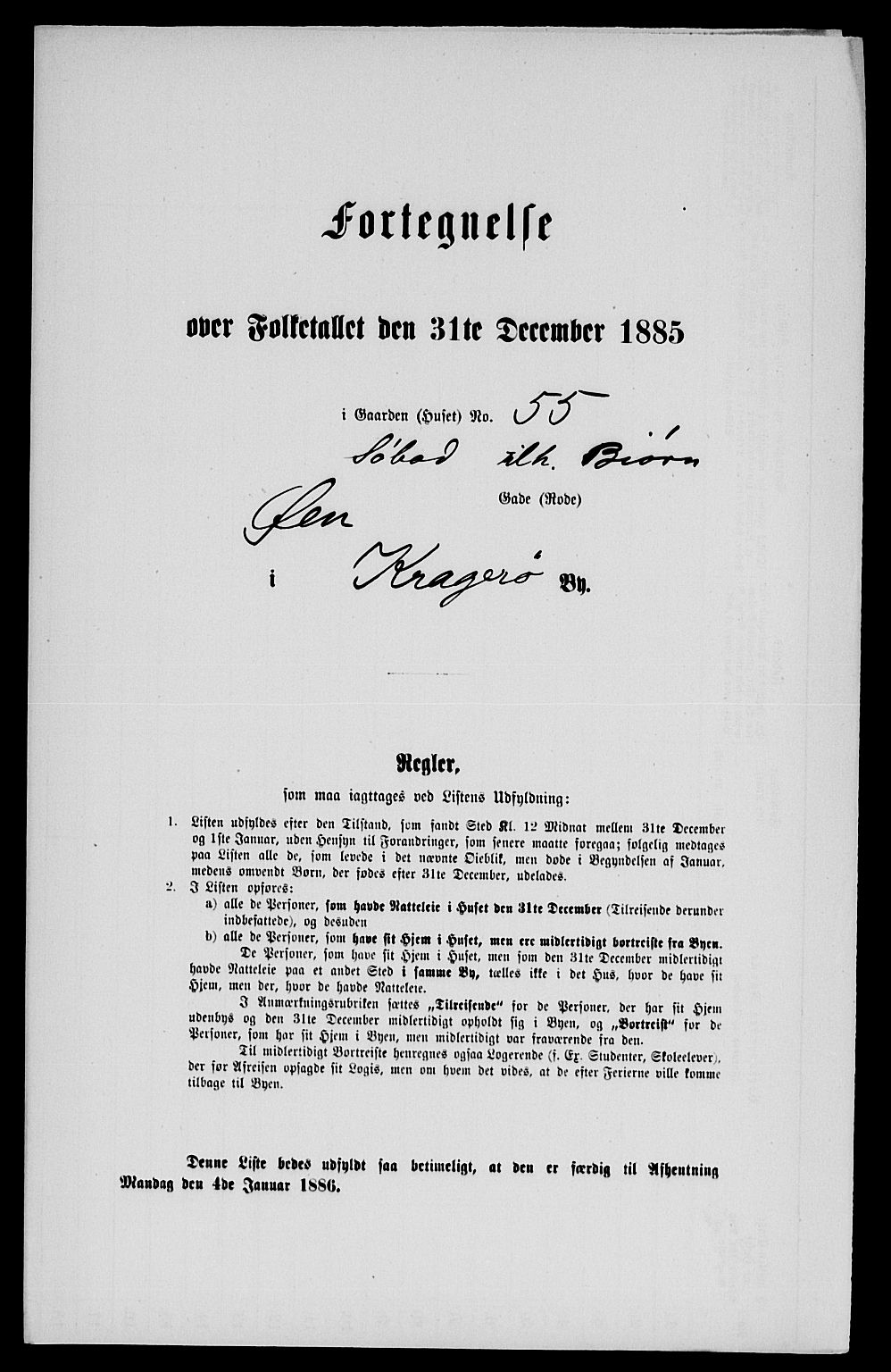 SAKO, 1885 census for 0801 Kragerø, 1885, p. 566