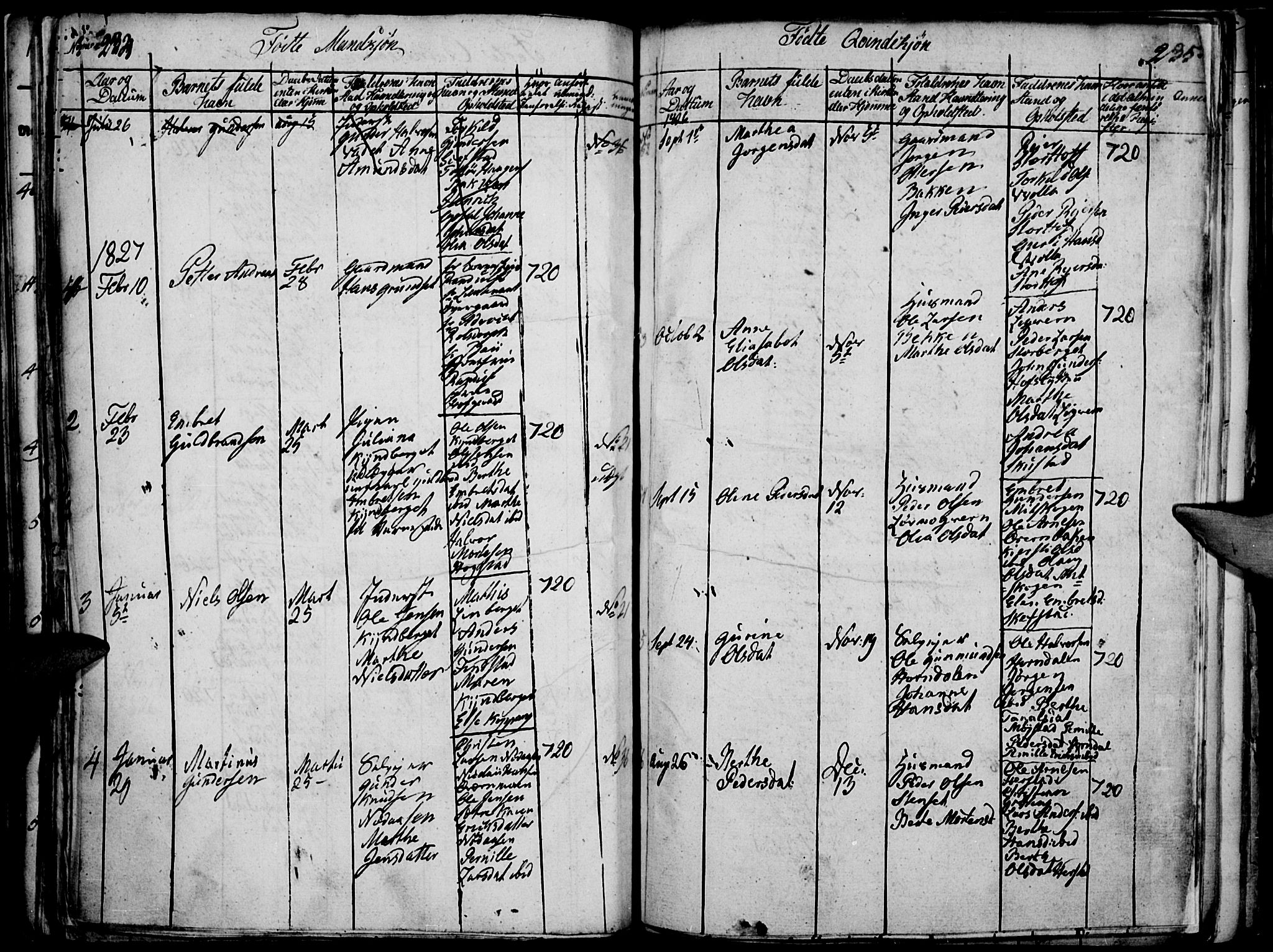 Elverum prestekontor, AV/SAH-PREST-044/H/Ha/Haa/L0007: Parish register (official) no. 7, 1815-1830, p. 234-235