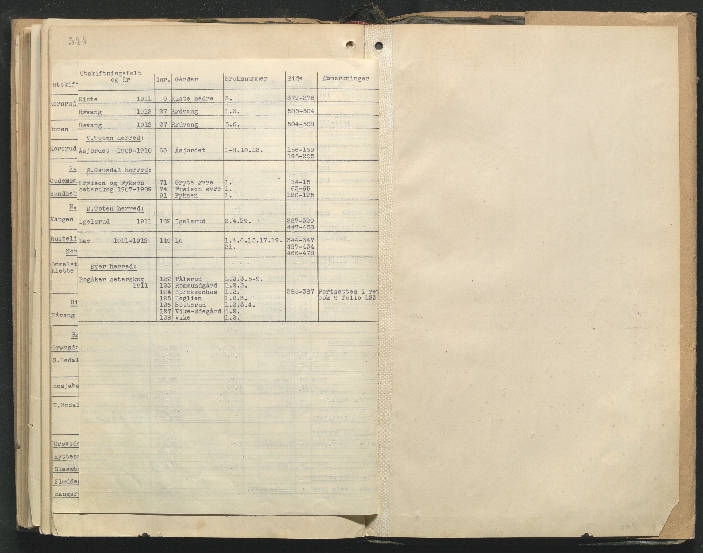 Utskiftningsformannen i Oppland fylke, AV/SAH-JORDSKIFTEO-001/G/Ga/L0003/0002: Rettsbøker / Rettsbok - protokoll nr. 6, 1904-1914, p. 544