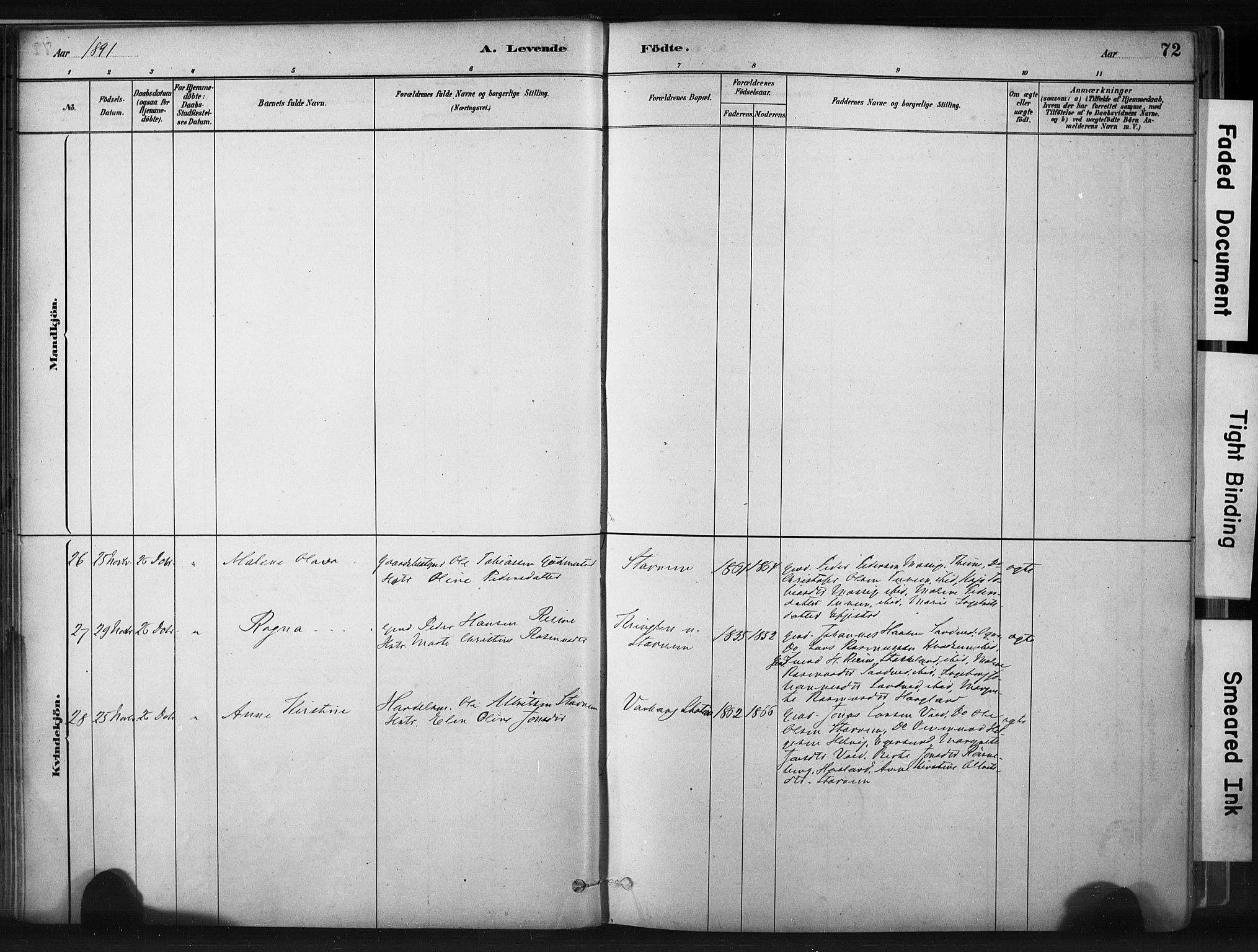 Hå sokneprestkontor, AV/SAST-A-101801/001/30BA/L0011: Parish register (official) no. A 10, 1879-1900, p. 72