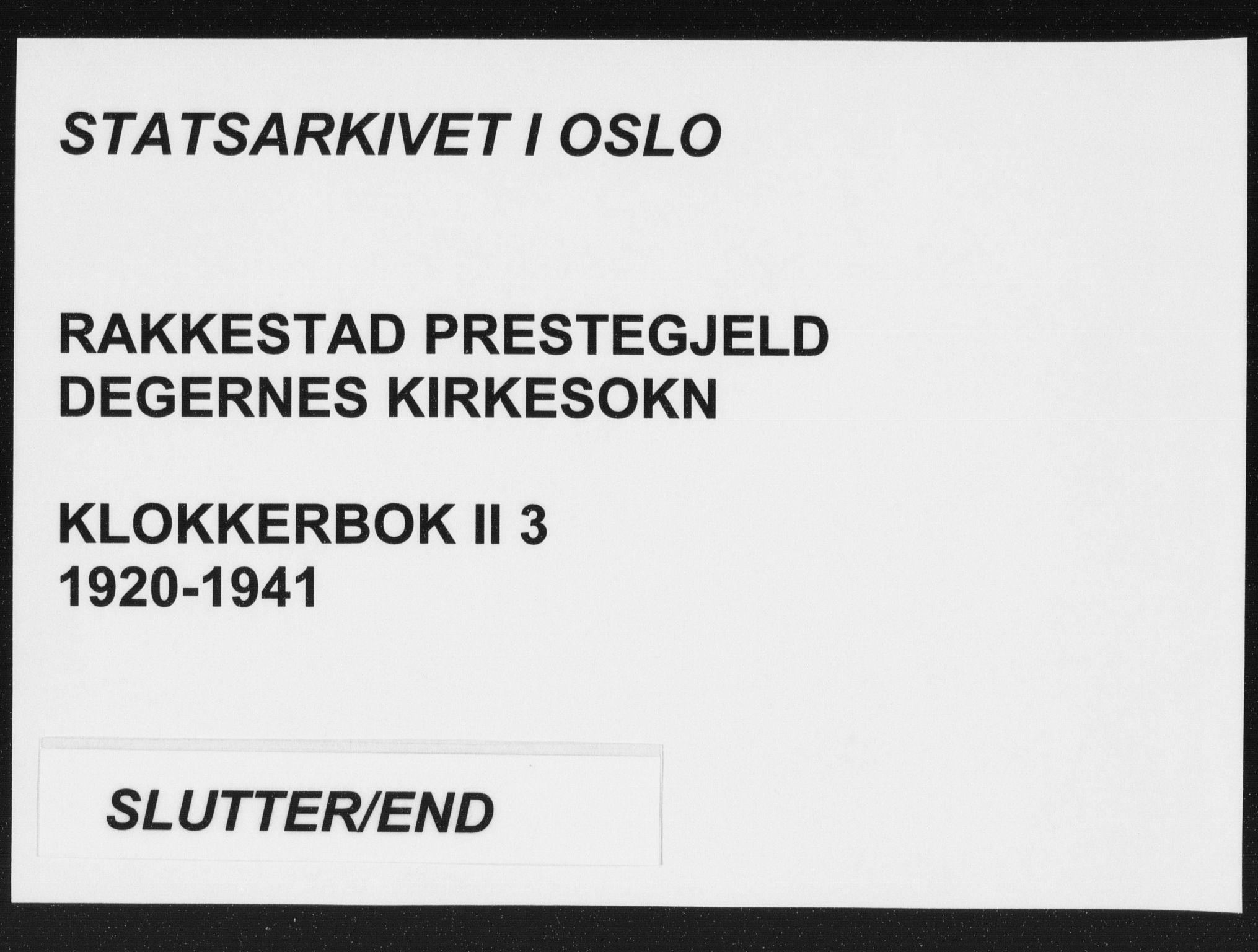 Rakkestad prestekontor Kirkebøker, SAO/A-2008/G/Gb/L0003: Parish register (copy) no. II 3, 1920-1941