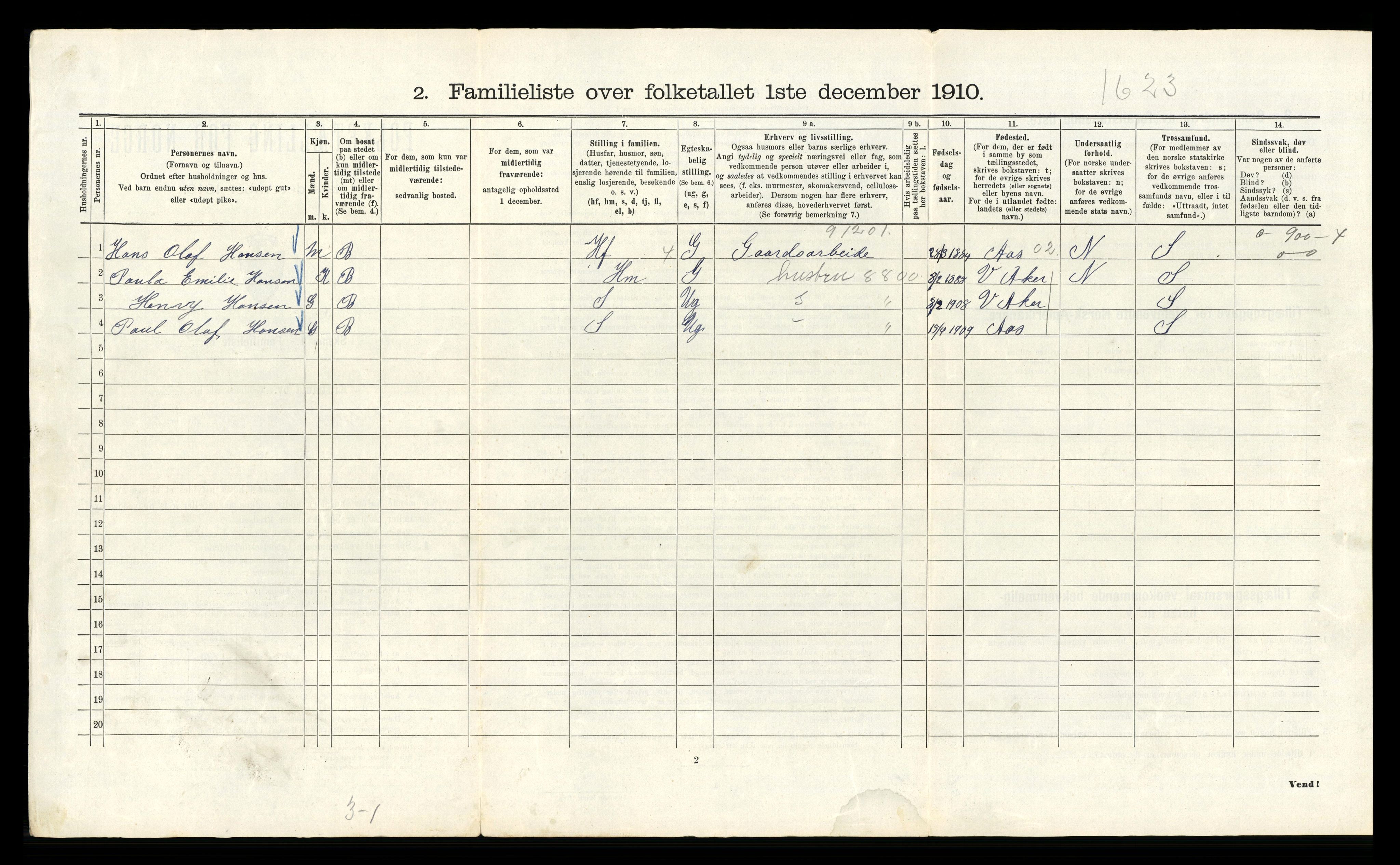 RA, 1910 census for Kristiania, 1910, p. 63928