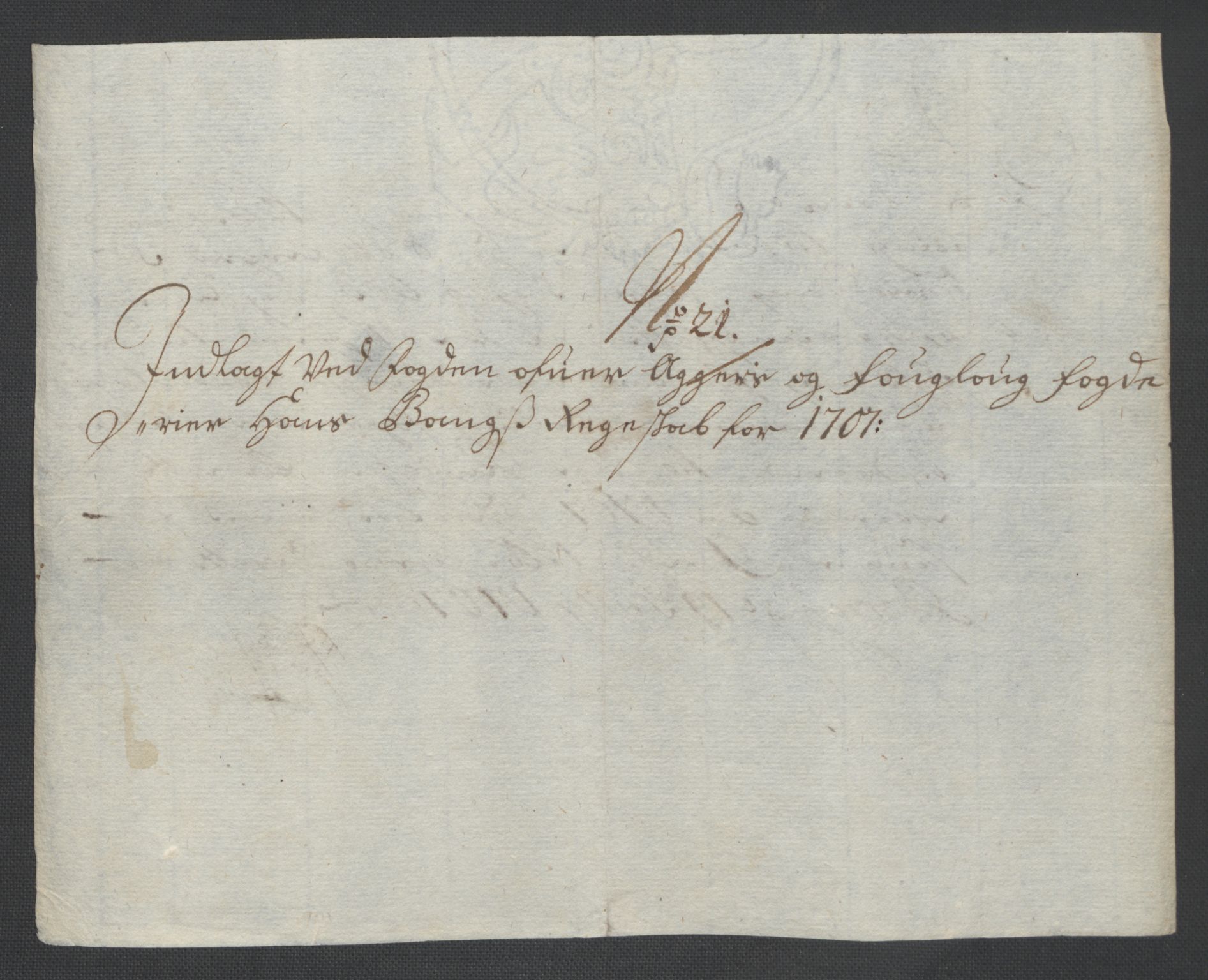 Rentekammeret inntil 1814, Reviderte regnskaper, Fogderegnskap, AV/RA-EA-4092/R10/L0447: Fogderegnskap Aker og Follo, 1707-1709, p. 159