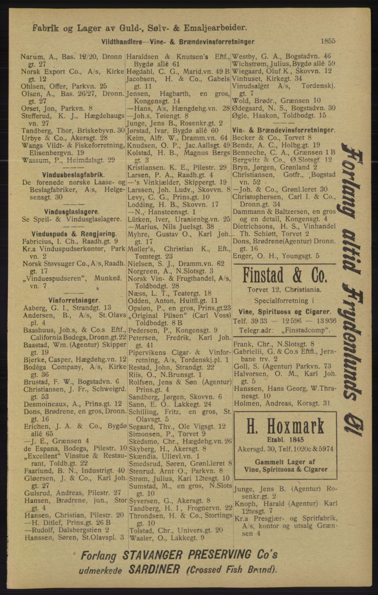 Kristiania/Oslo adressebok, PUBL/-, 1913, p. 1811