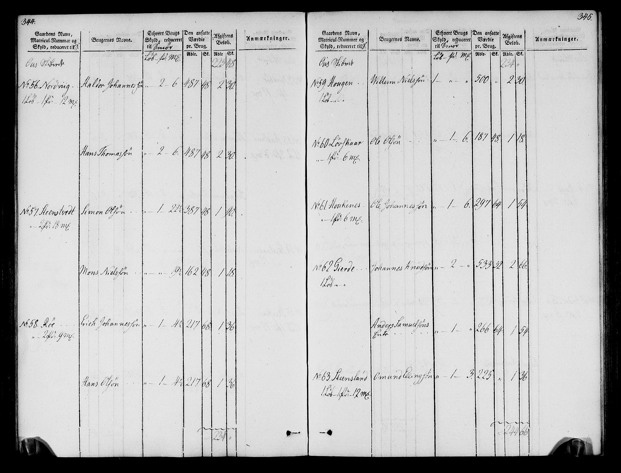 Rentekammeret inntil 1814, Realistisk ordnet avdeling, AV/RA-EA-4070/N/Ne/Nea/L0109: Sunnhordland og Hardanger fogderi. Oppebørselsregister, 1803-1804, p. 176