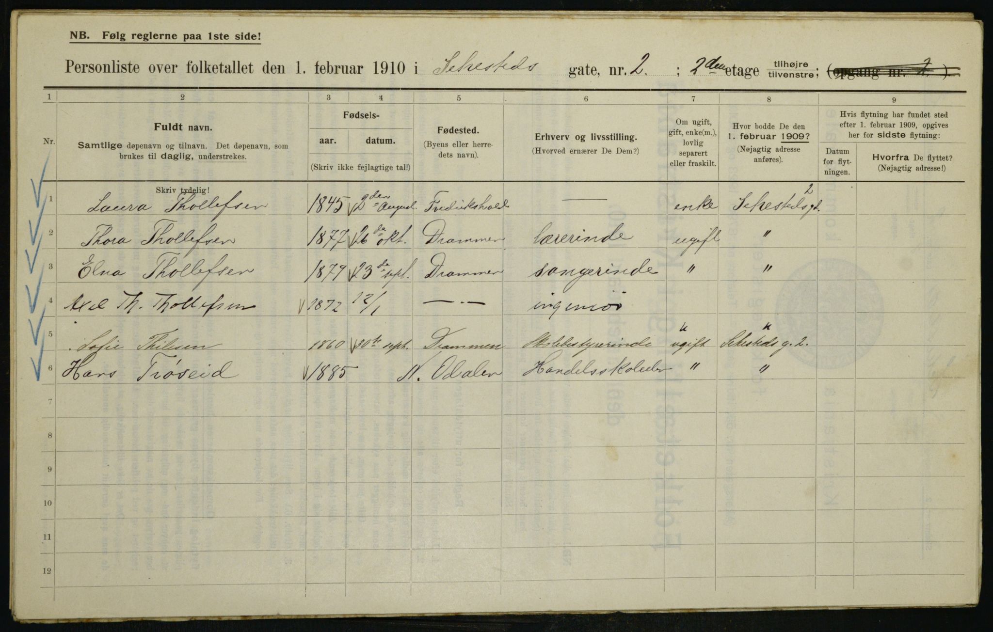 OBA, Municipal Census 1910 for Kristiania, 1910, p. 89547