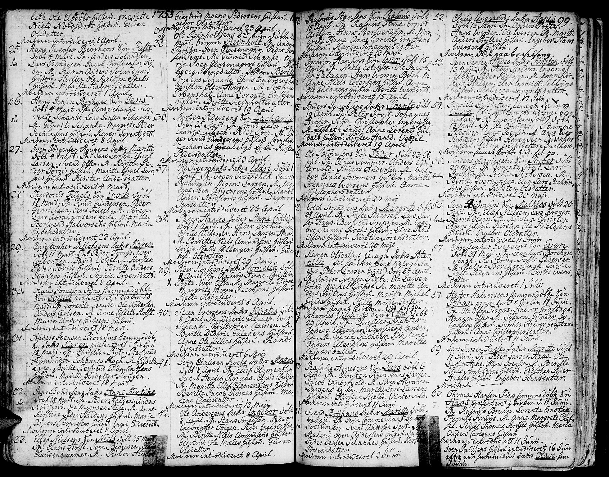 Ministerialprotokoller, klokkerbøker og fødselsregistre - Sør-Trøndelag, SAT/A-1456/681/L0925: Parish register (official) no. 681A03, 1727-1766, p. 99