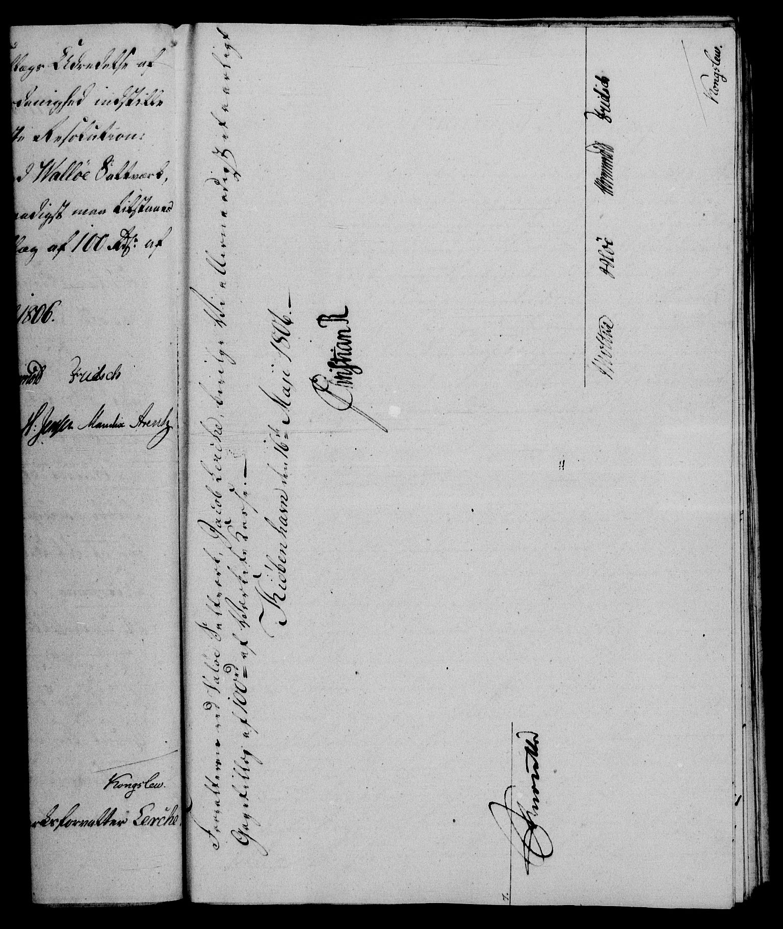 Rentekammeret, Renteskriverkontorene, RA/EA-3115/M/Mf/Mfb/L0007: Relasjons- og resolusjonsprotokoll med register (merket RK 54.13), 1805-1806