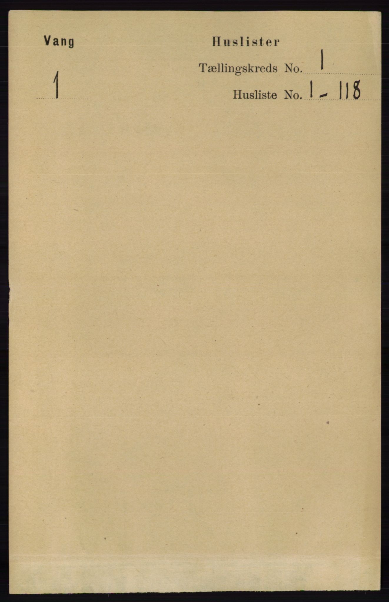 RA, 1891 census for 0414 Vang, 1891, p. 34