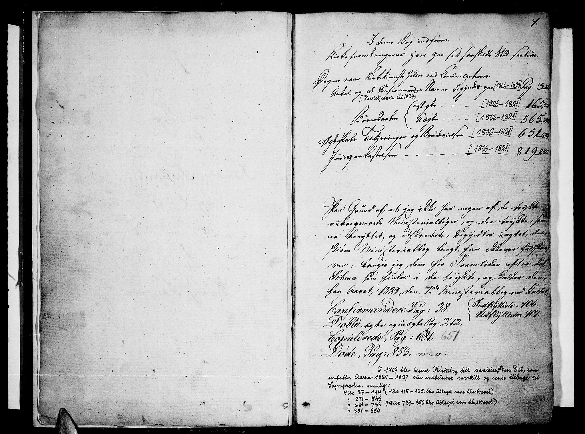 Tromsø sokneprestkontor/stiftsprosti/domprosti, AV/SATØ-S-1343/G/Ga/L0006kirke: Parish register (official) no. 6, 1806-1821, p. 0-1