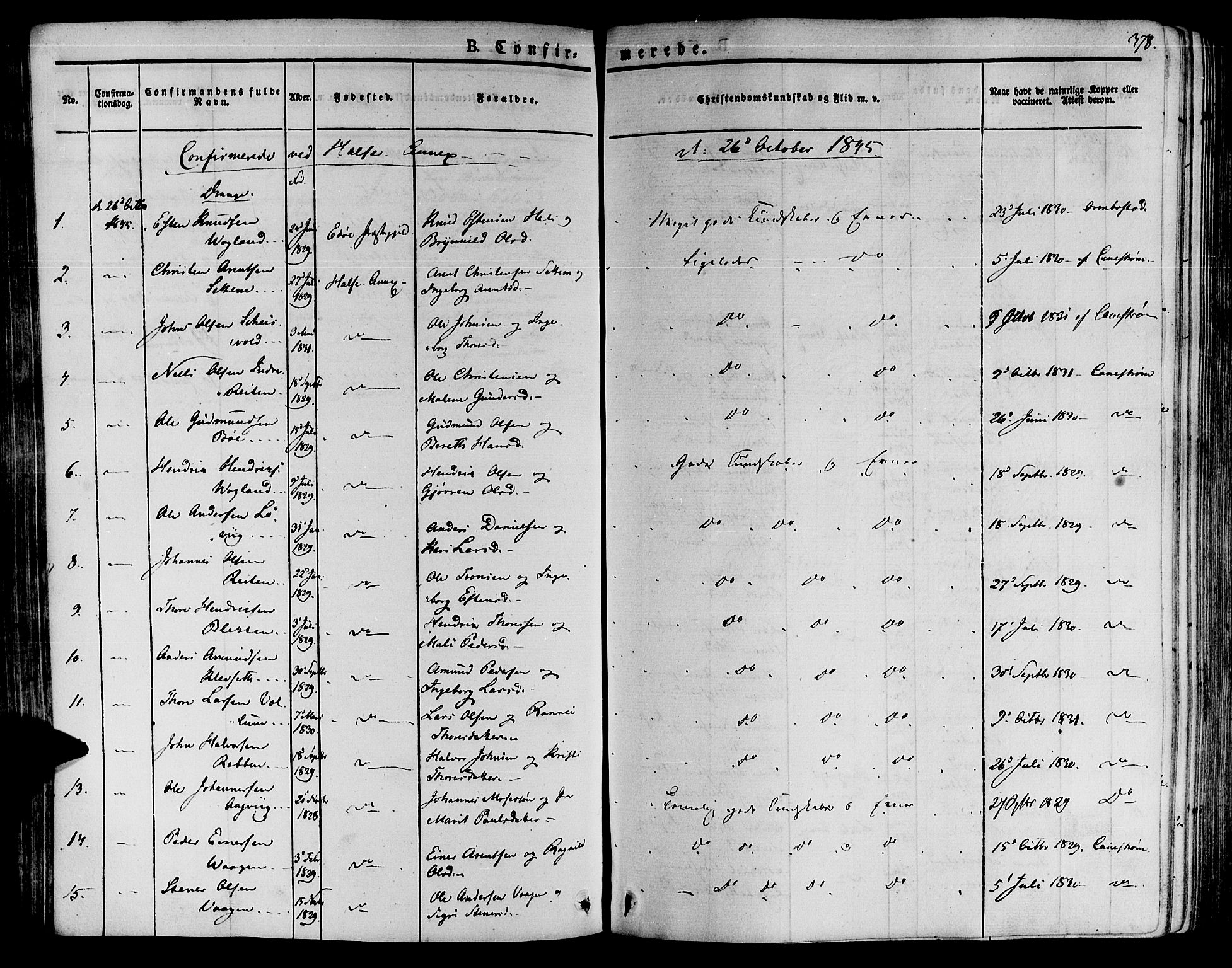 Ministerialprotokoller, klokkerbøker og fødselsregistre - Møre og Romsdal, AV/SAT-A-1454/592/L1025: Parish register (official) no. 592A03 /2, 1831-1849, p. 378