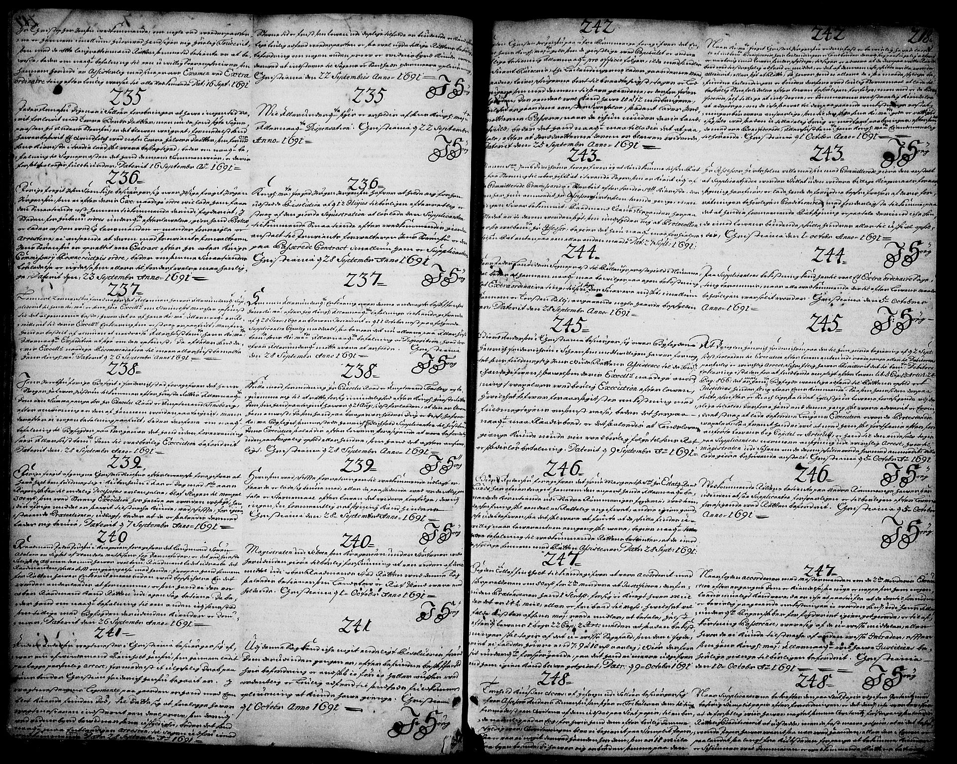 Stattholderembetet 1572-1771, RA/EA-2870/Ad/L0004: Supplikasjons- og resolusjonsprotokoll, 1683-1691, p. 217b-218a