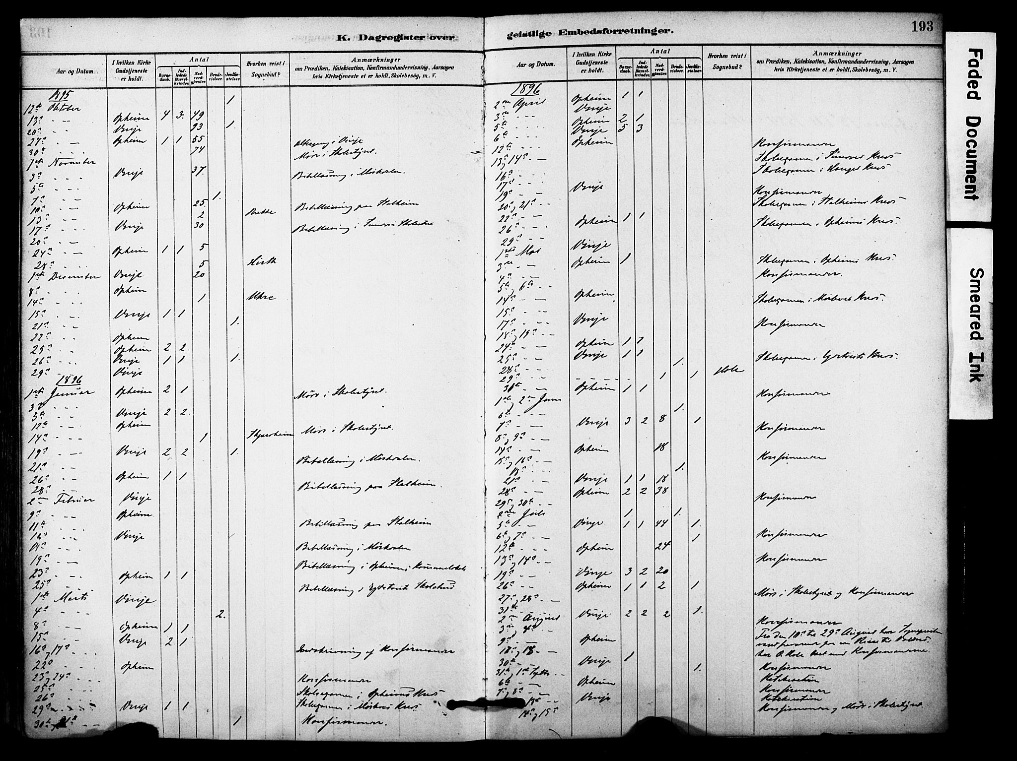 Vossestrand Sokneprestembete, SAB/A-79101/H/Haa: Parish register (official) no. C 1, 1878-1903, p. 193