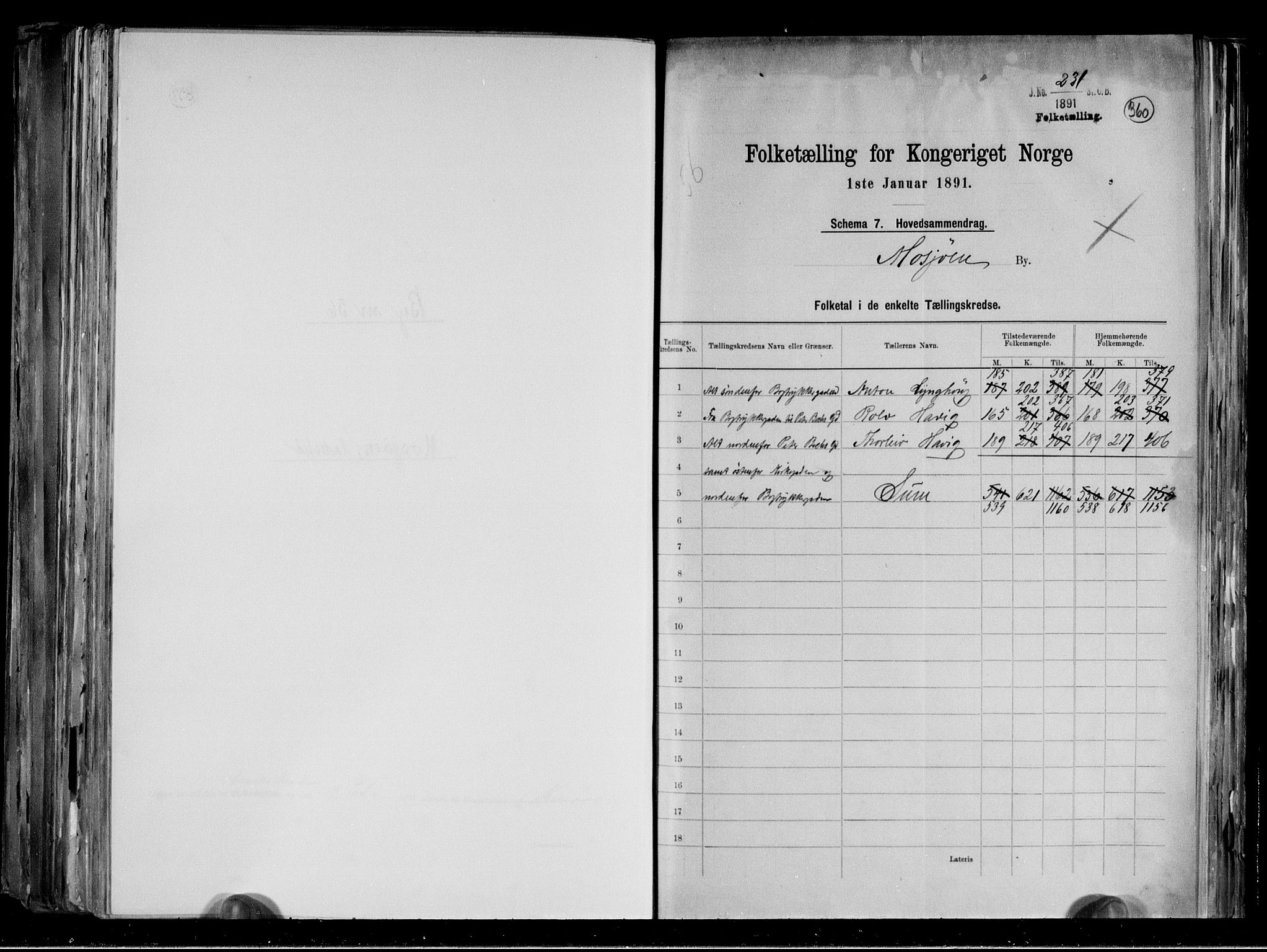 RA, 1891 census for 1802 Mosjøen, 1891, p. 2
