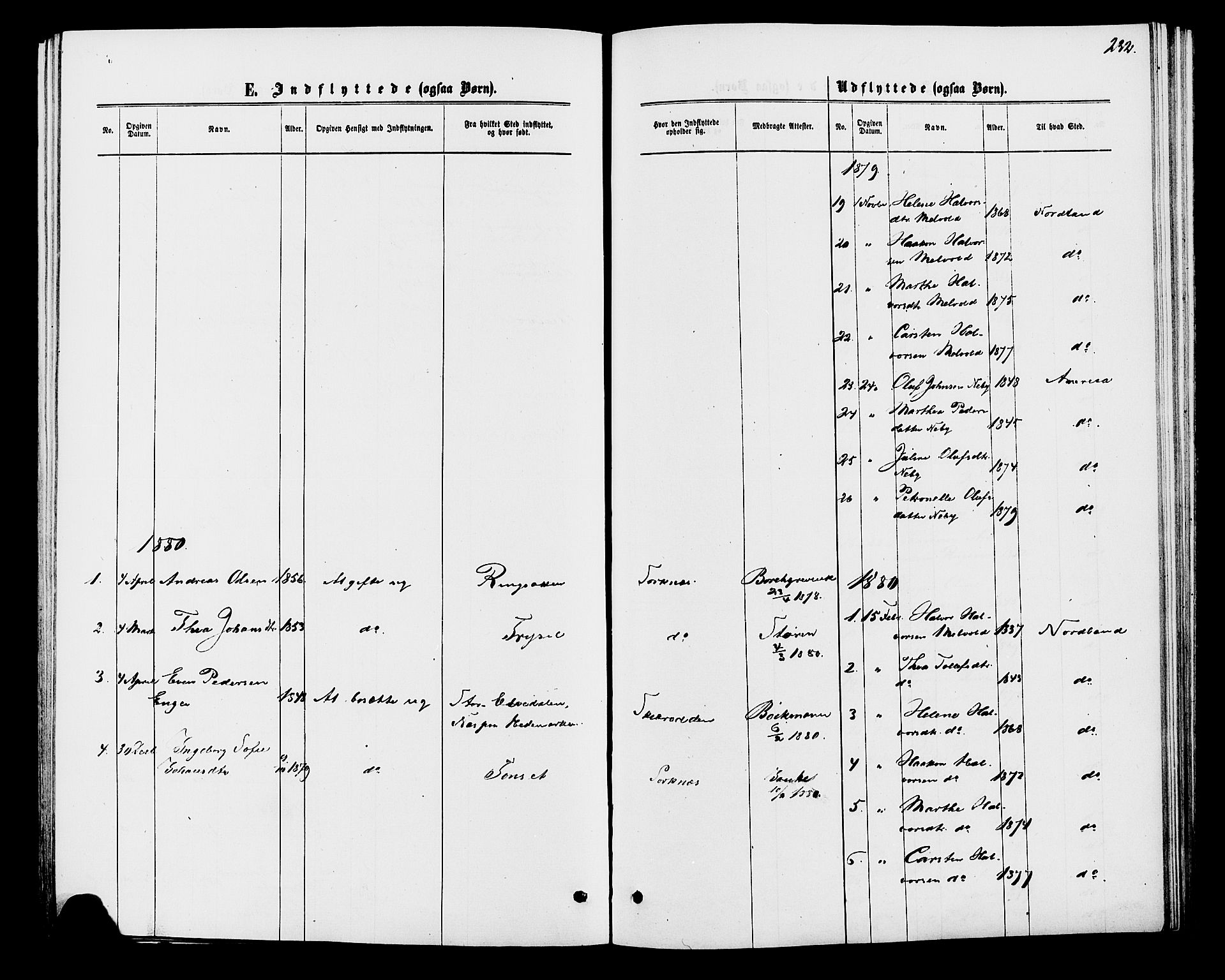 Åmot prestekontor, Hedmark, SAH/PREST-056/H/Ha/Haa/L0009: Parish register (official) no. 9, 1875-1883, p. 232