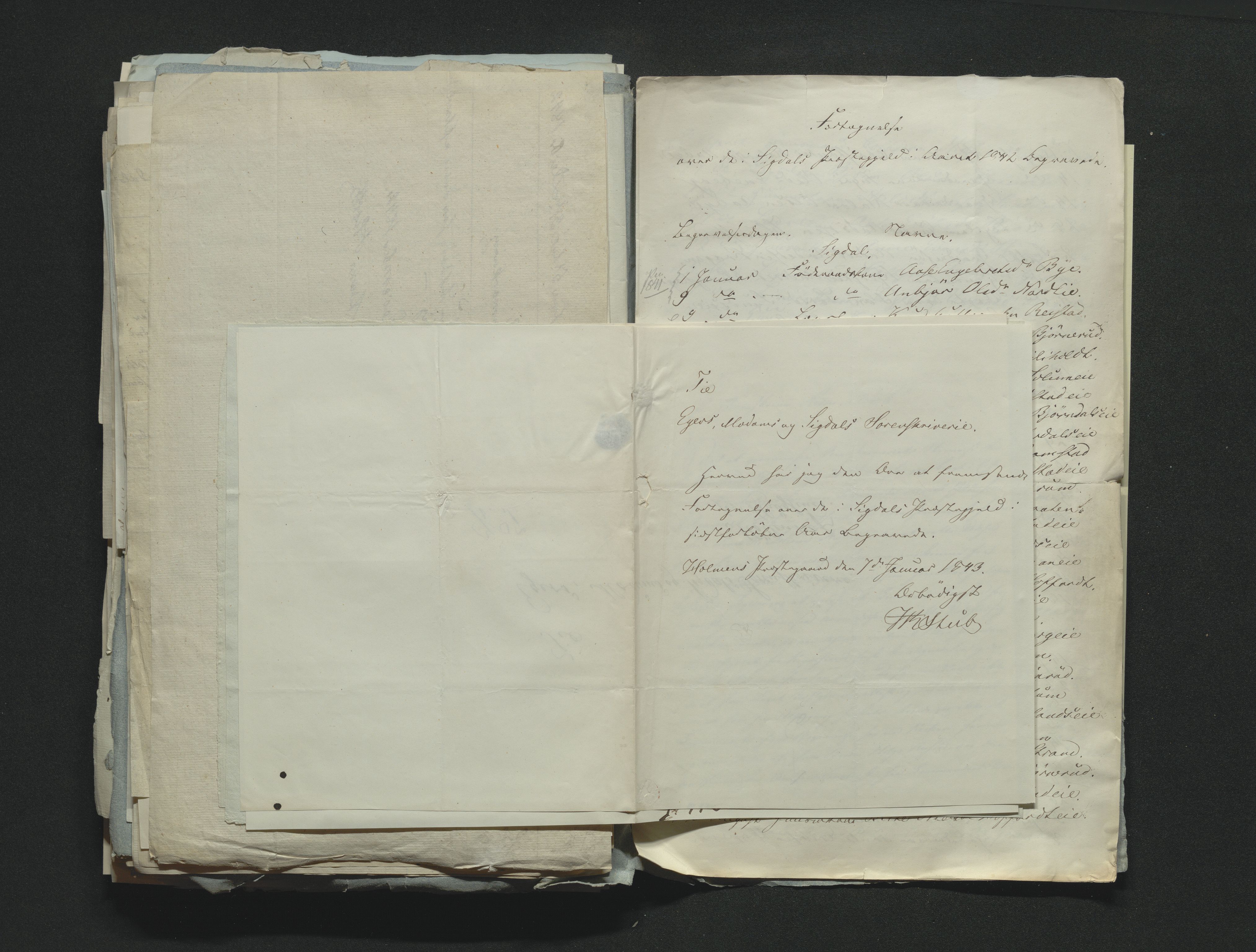 Eiker, Modum og Sigdal sorenskriveri, AV/SAKO-A-123/H/Ha/Hab/L0006: Dødsfallsmeldinger, 1841-1845