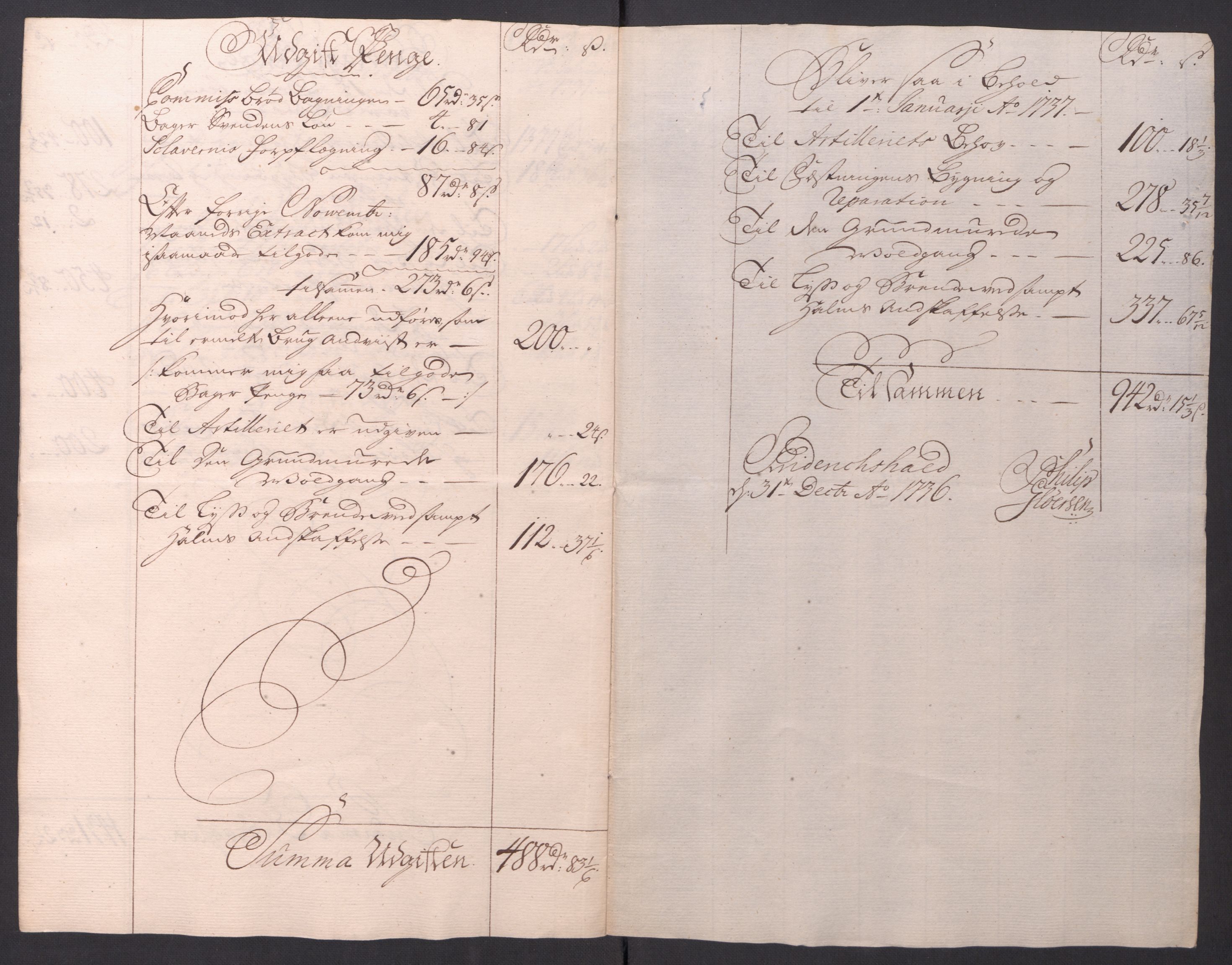 Kommanderende general (KG I) med Det norske krigsdirektorium, AV/RA-EA-5419/D/L0154: Fredriksten festning: Brev, inventarfortegnelser og regnskapsekstrakter, 1730-1739, p. 498