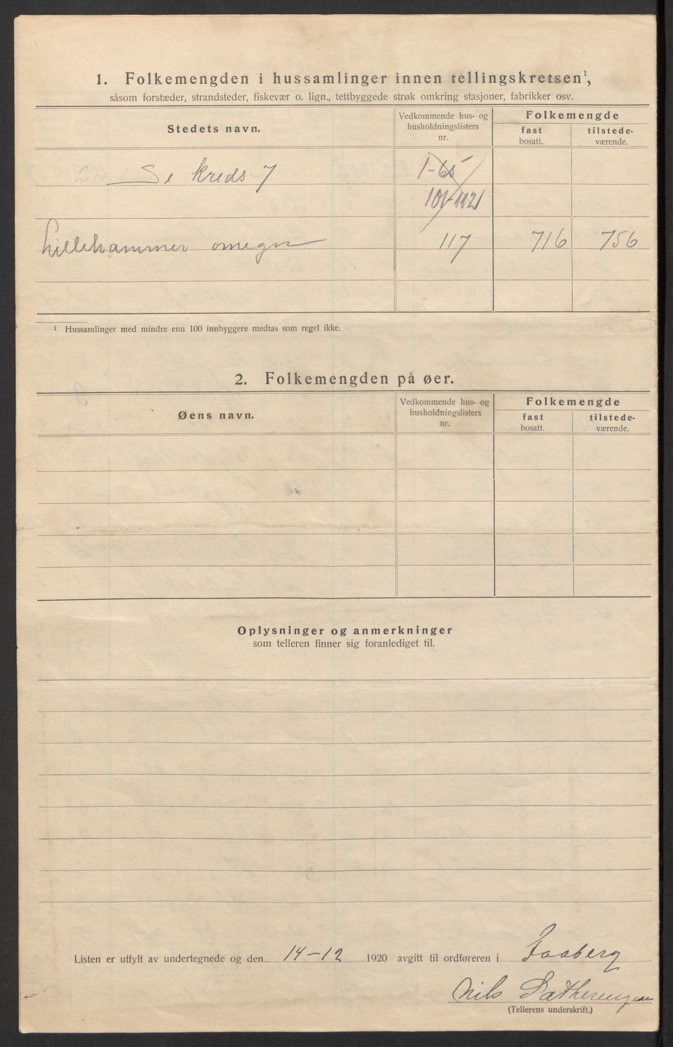 SAH, 1920 census for Fåberg, 1920, p. 38