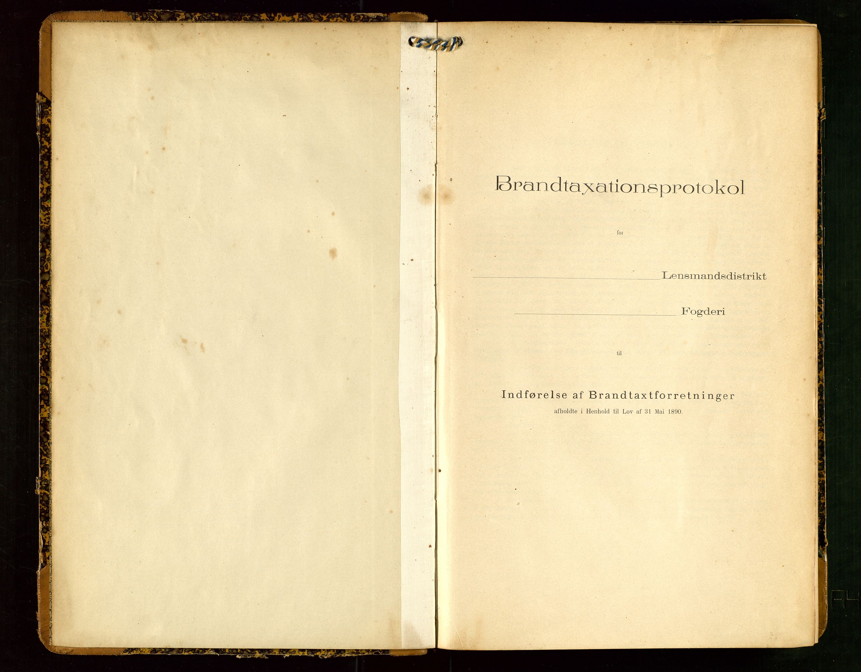 Klepp lensmannskontor, SAST/A-100163/Goc/L0004: "Brandtaxationsprotokol" m/register, 1906-1908