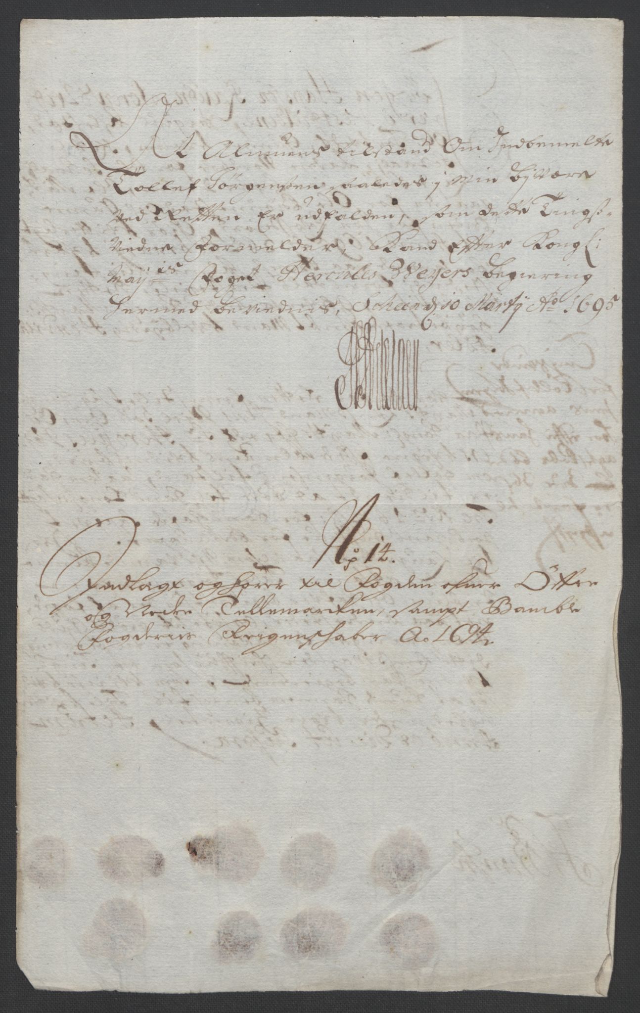 Rentekammeret inntil 1814, Reviderte regnskaper, Fogderegnskap, RA/EA-4092/R36/L2092: Fogderegnskap Øvre og Nedre Telemark og Bamble, 1694, p. 146