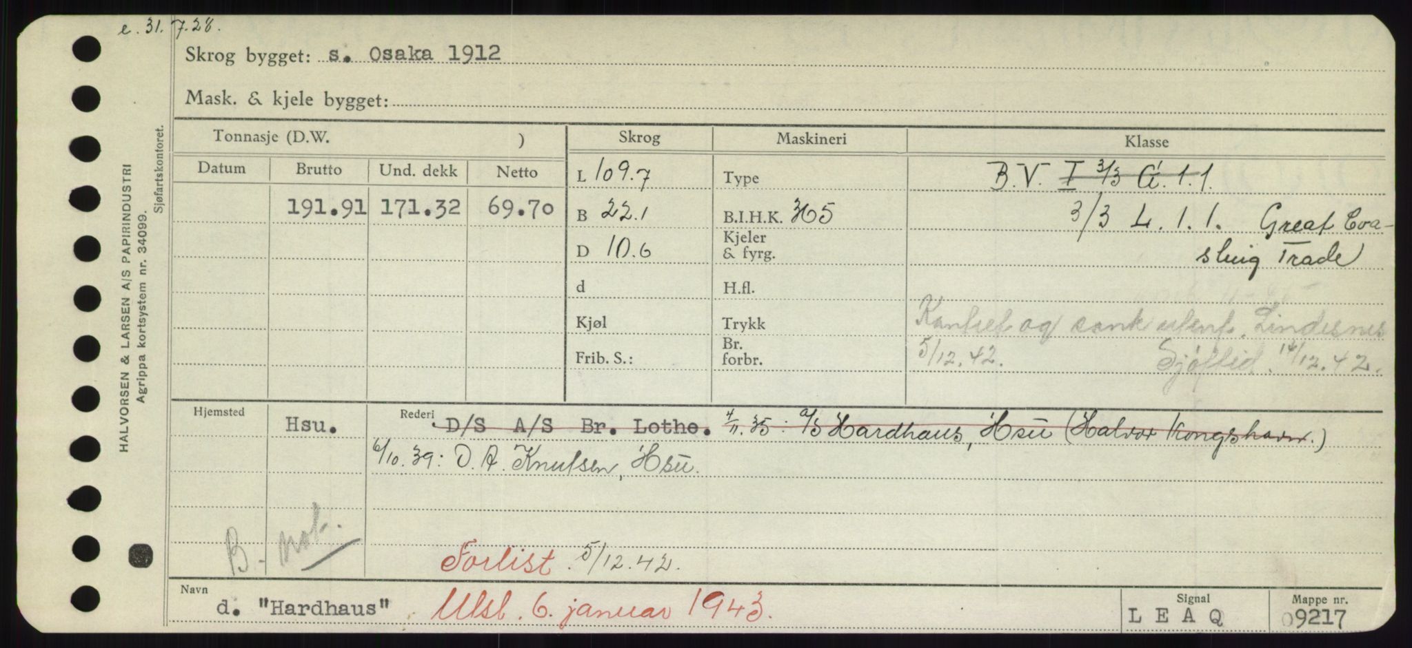 Sjøfartsdirektoratet med forløpere, Skipsmålingen, AV/RA-S-1627/H/Hd/L0014: Fartøy, H-Havl, p. 315