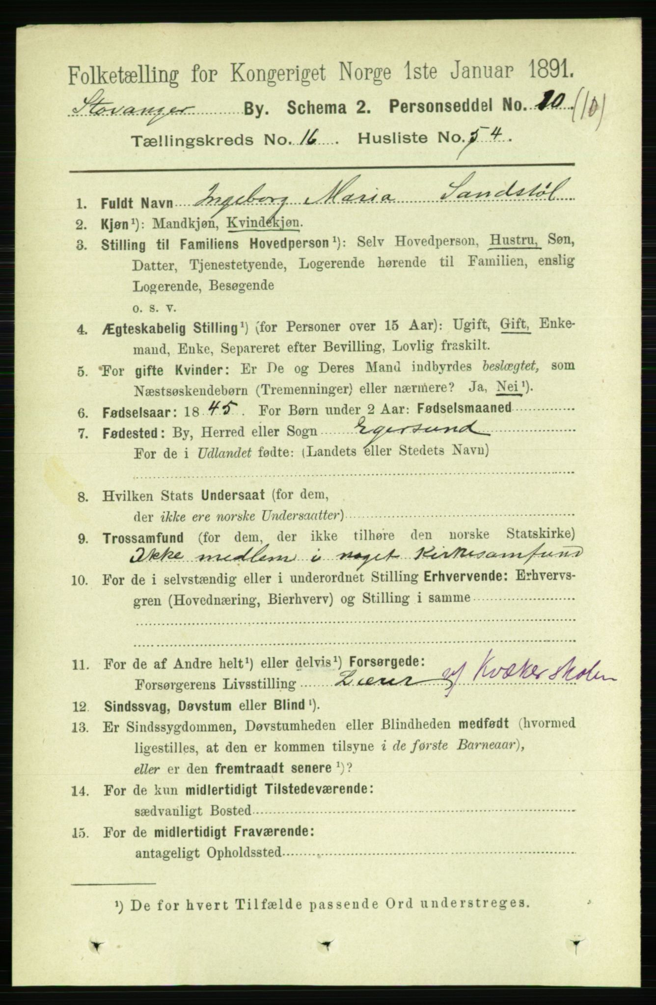 RA, 1891 census for 1103 Stavanger, 1891, p. 19359