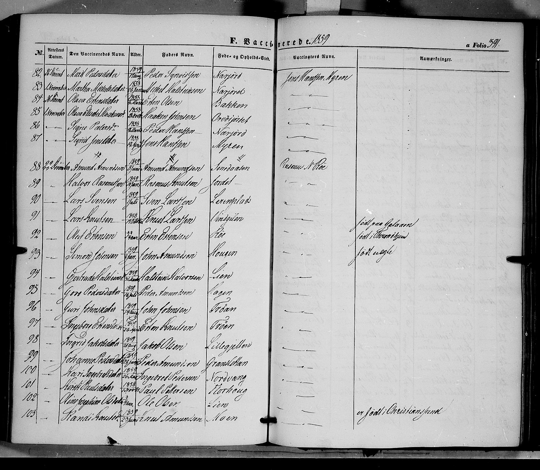 Tolga prestekontor, AV/SAH-PREST-062/K/L0006: Parish register (official) no. 6, 1852-1876, p. 391