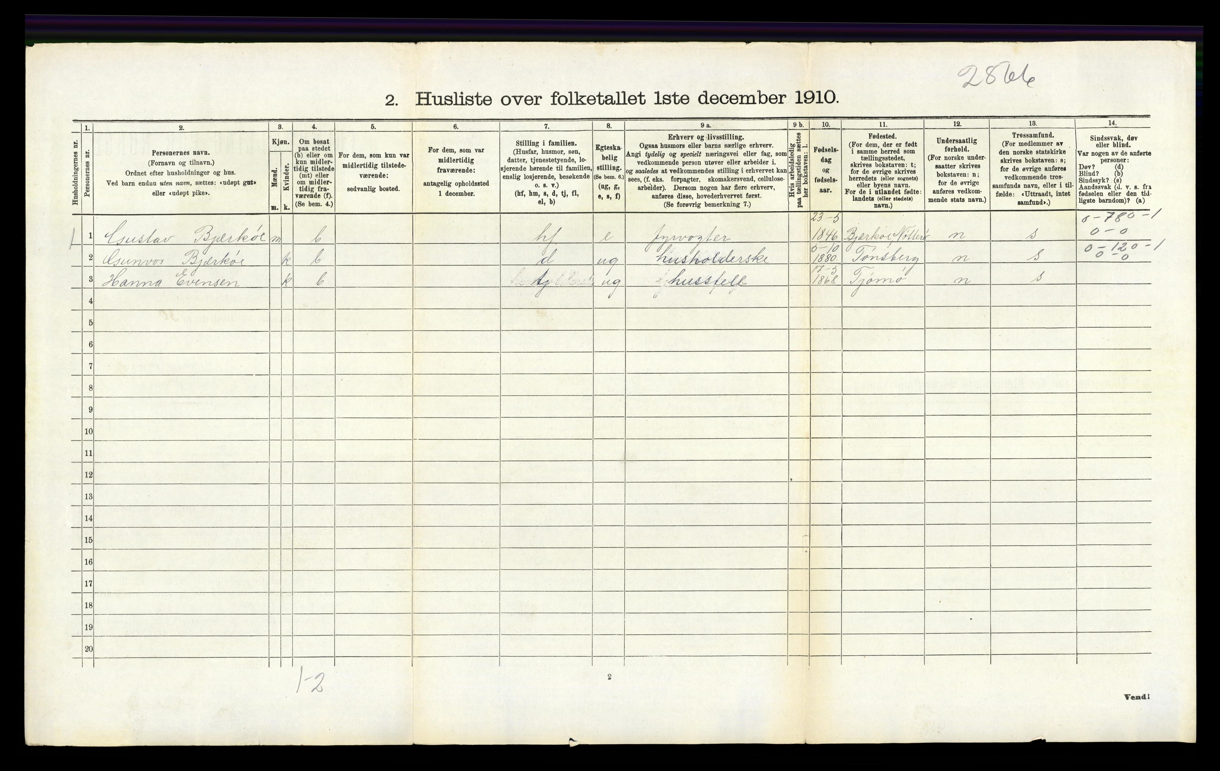 RA, 1910 census for Mosterøy, 1910, p. 278