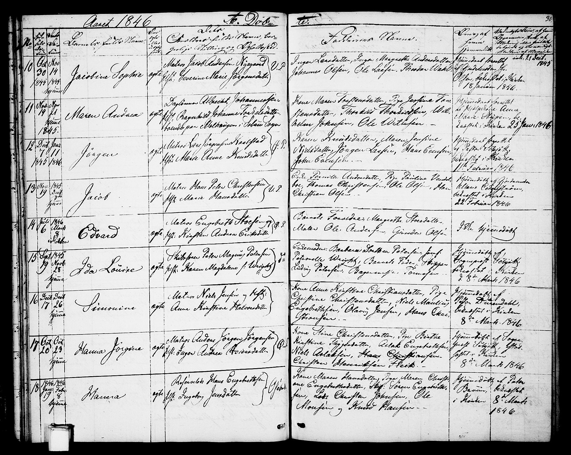 Porsgrunn kirkebøker , SAKO/A-104/G/Gb/L0003: Parish register (copy) no. II 3, 1841-1852, p. 30