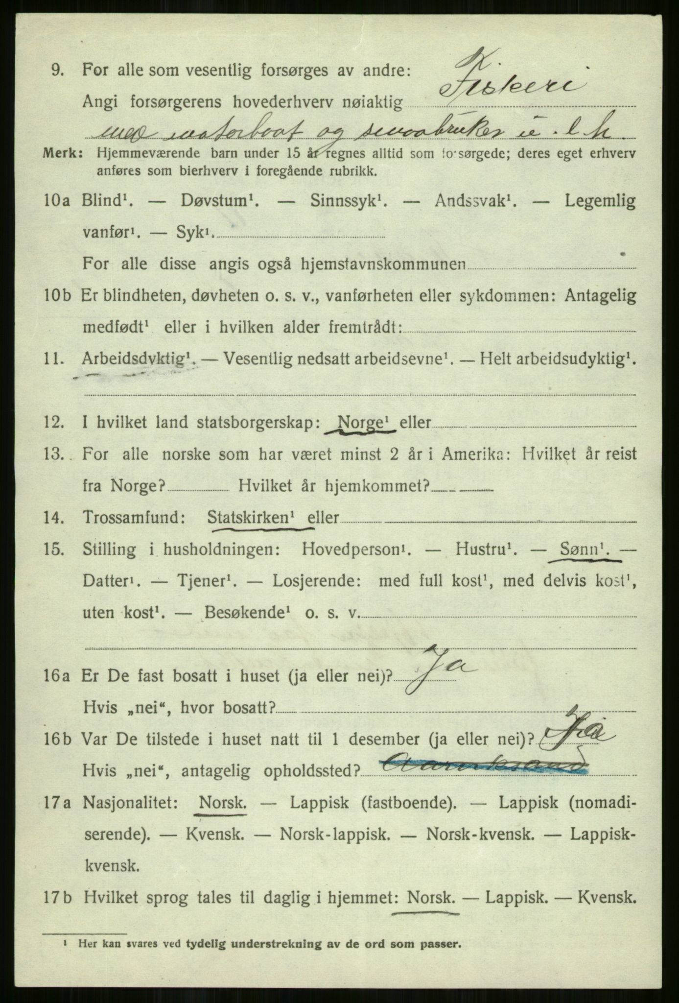 SATØ, 1920 census for Skjervøy, 1920, p. 6820