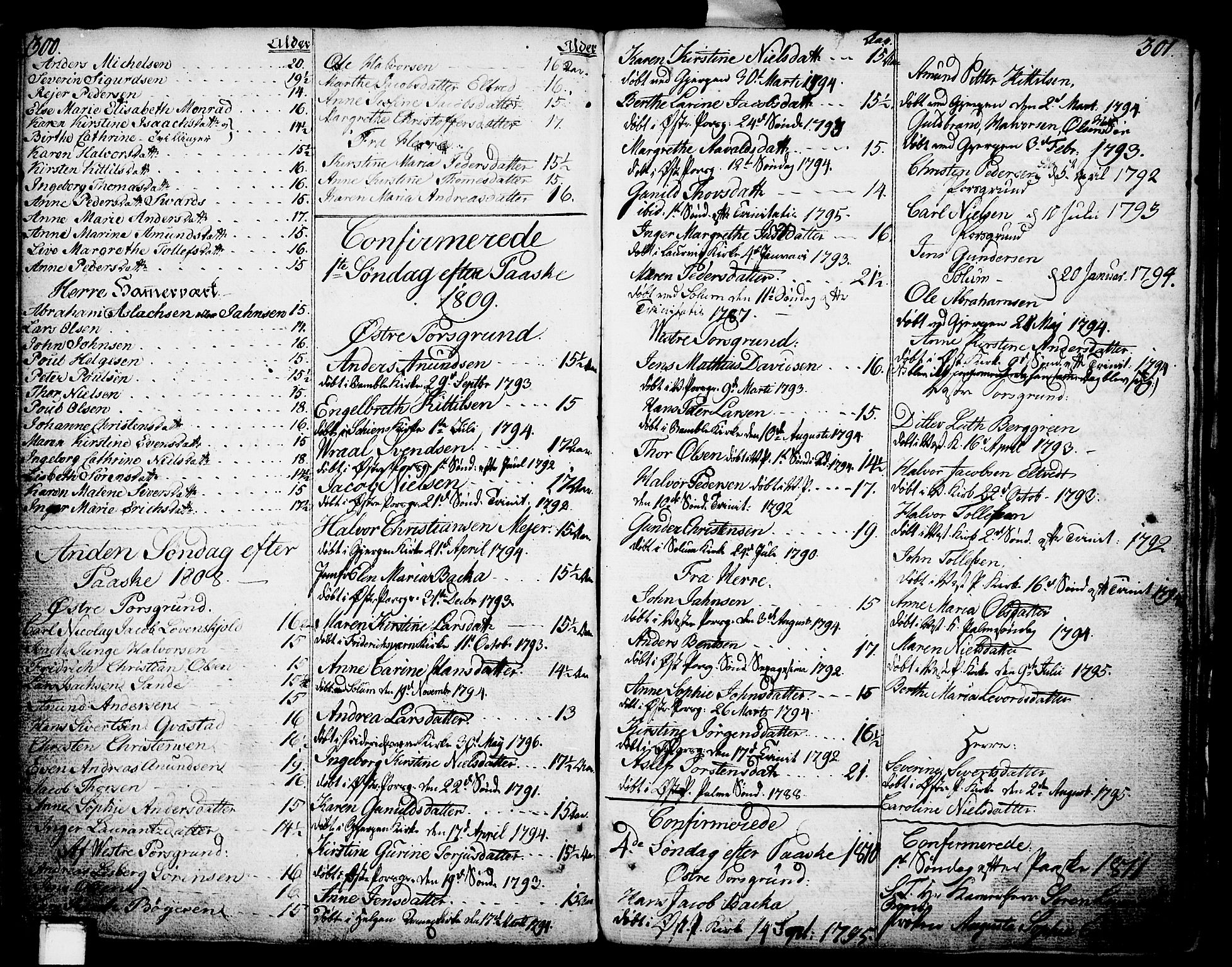 Porsgrunn kirkebøker , SAKO/A-104/F/Fa/L0002: Parish register (official) no. 2, 1764-1814, p. 300-301