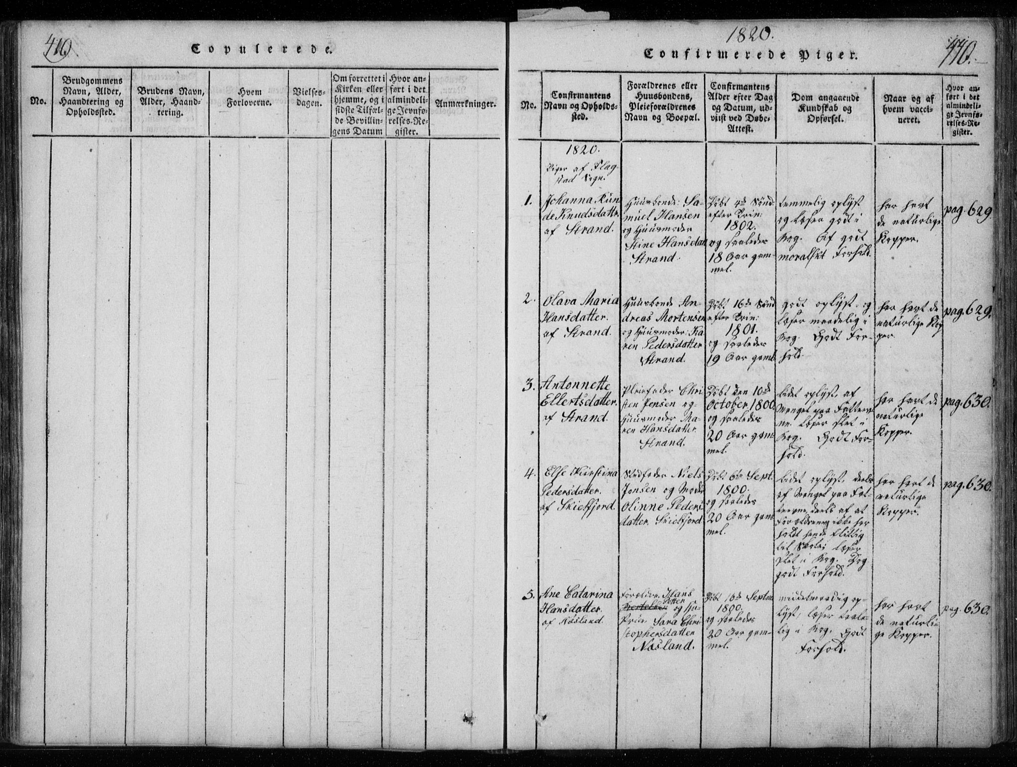 Ministerialprotokoller, klokkerbøker og fødselsregistre - Nordland, AV/SAT-A-1459/885/L1201: Parish register (official) no. 885A02, 1820-1837, p. 439-440