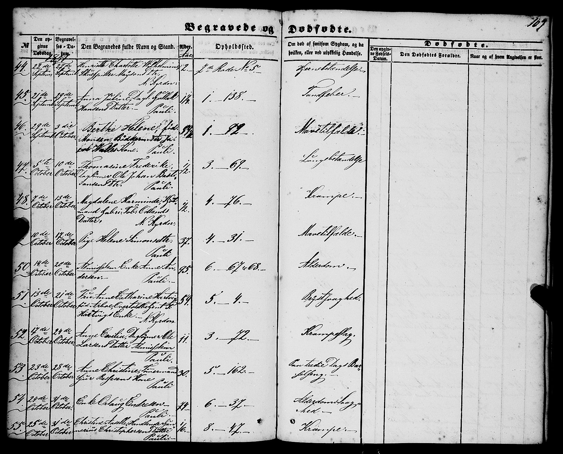 Nykirken Sokneprestembete, AV/SAB-A-77101/H/Haa/L0042: Parish register (official) no. E 2, 1850-1868, p. 107