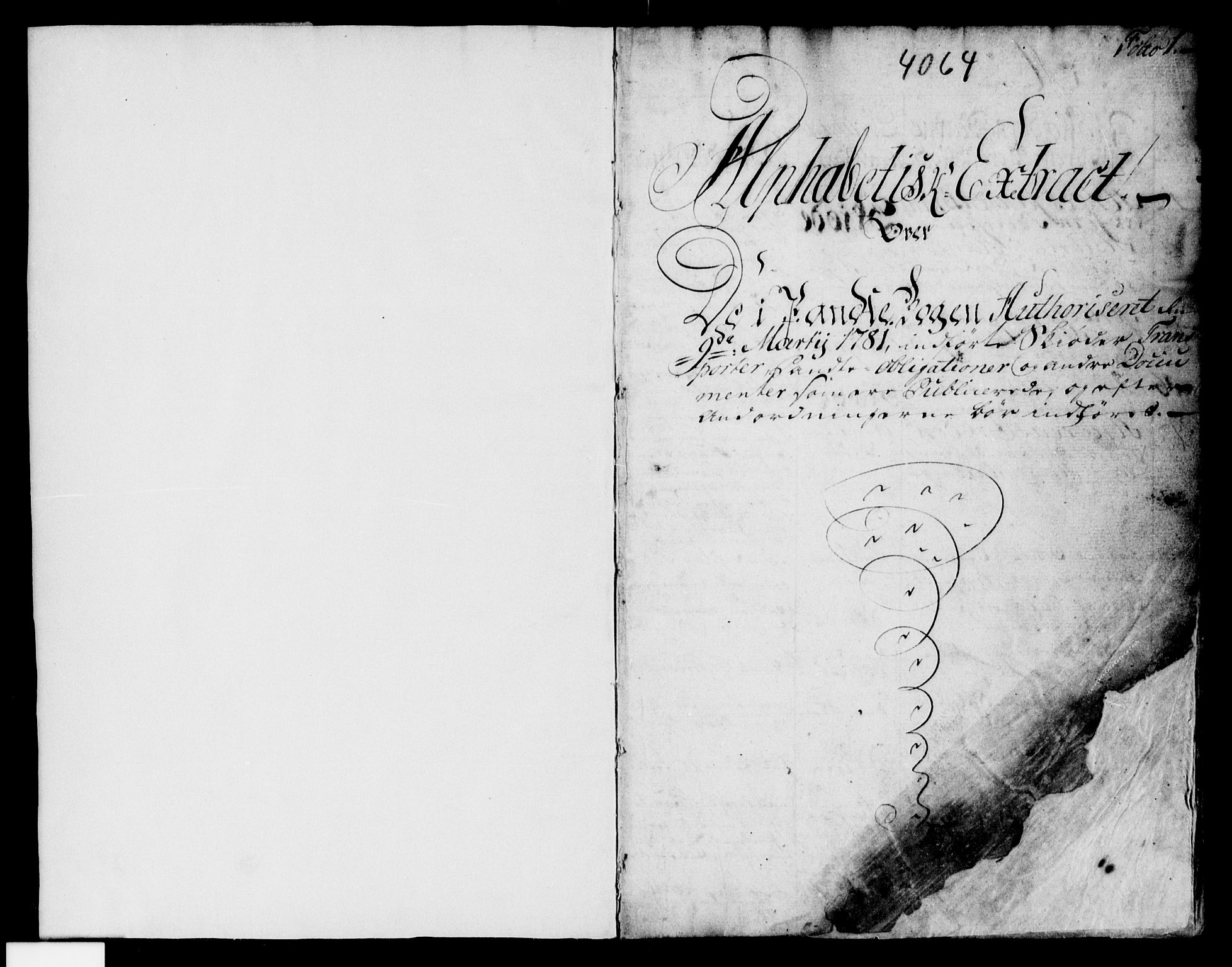 Drammen byfogd, SAKO/A-222/G/Gb/Gba/L0011: Mortgage register no. I 11, 1781, p. 1