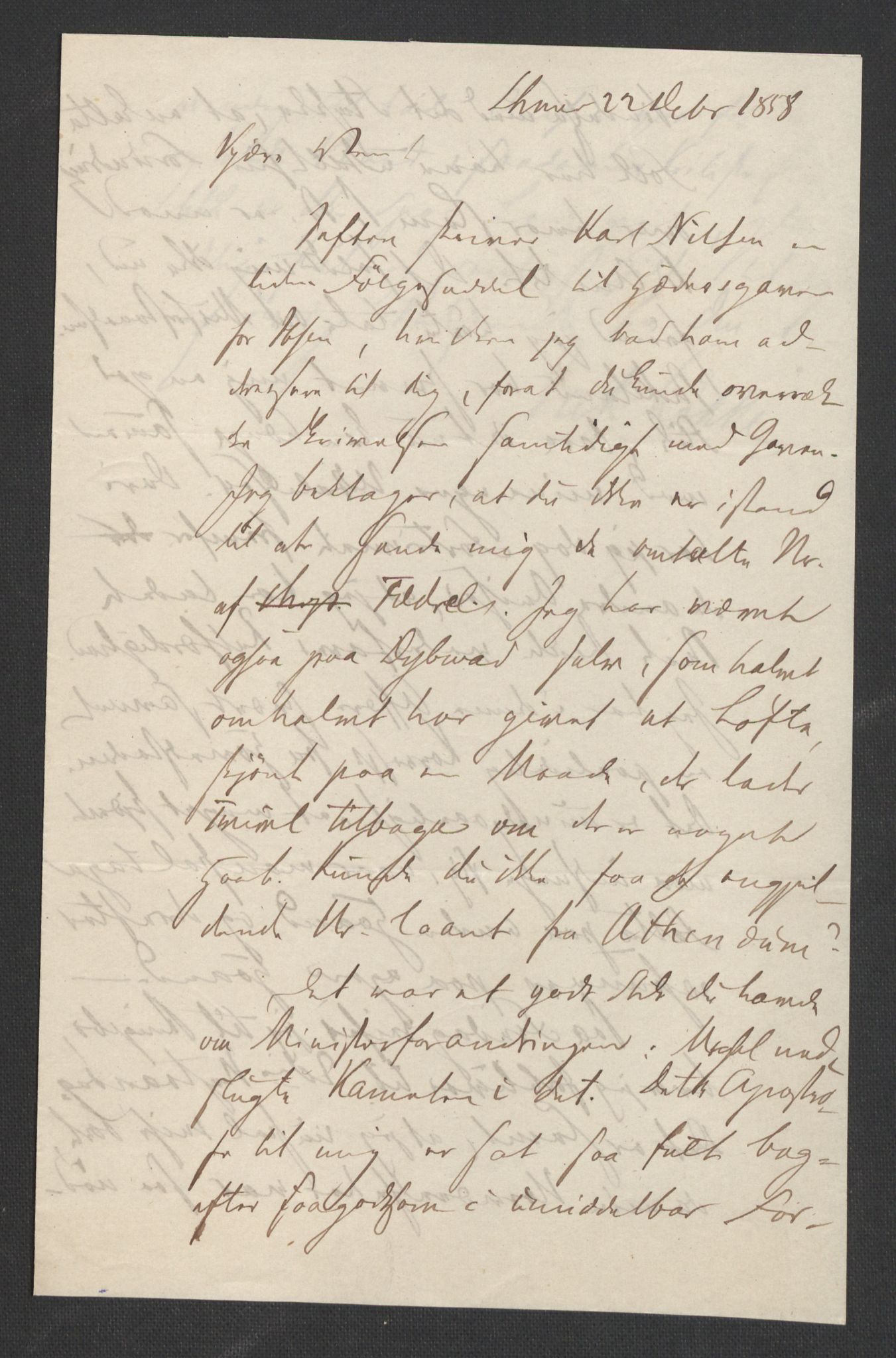 Botten-Hansen, Paul, AV/RA-PA-0017/F/L0001: Brev til Botten-Hansen, avsendere ordnet etter alfabetisk rekkefølge fra A-Ø, 1846-1866, p. 322