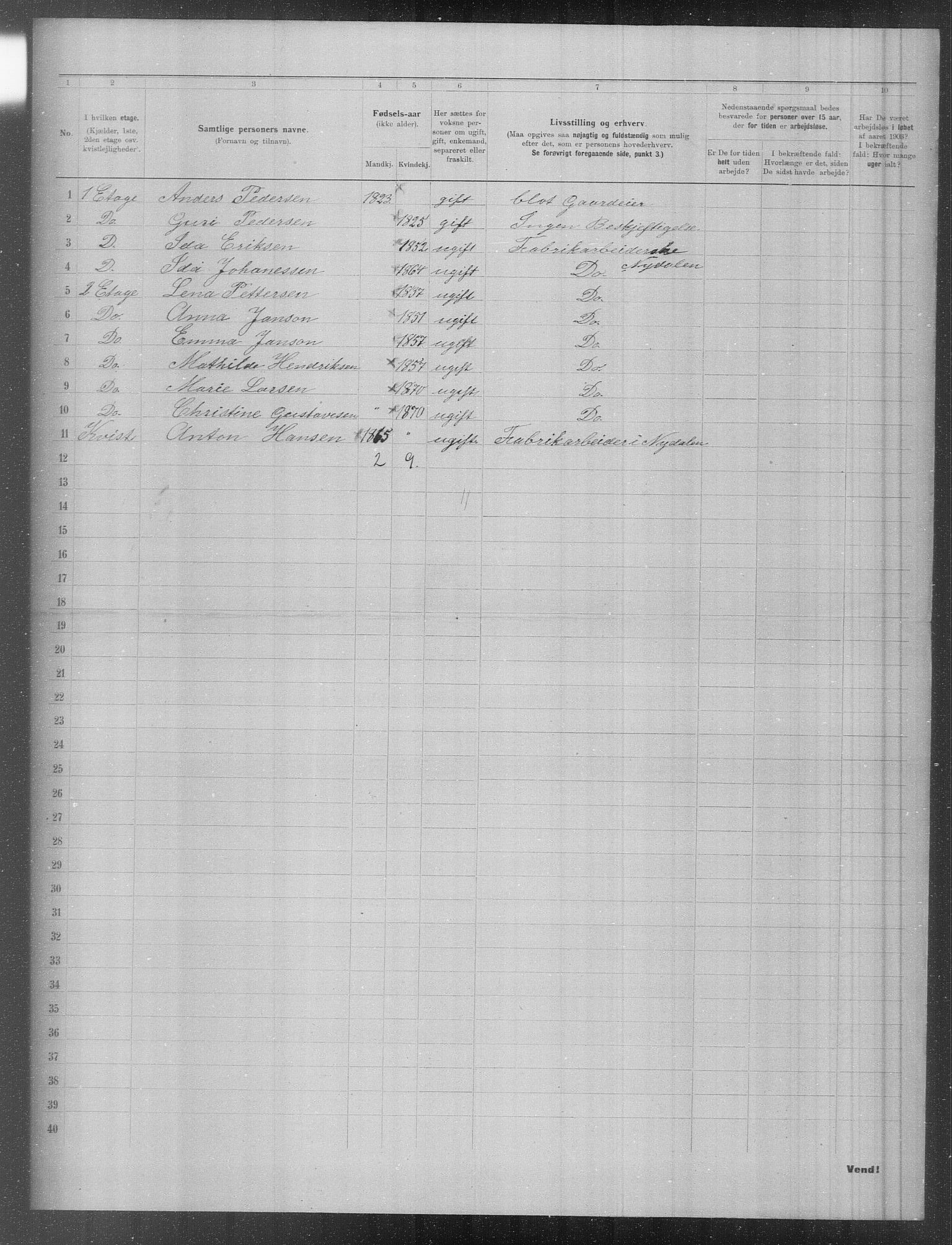 OBA, Municipal Census 1903 for Kristiania, 1903, p. 947