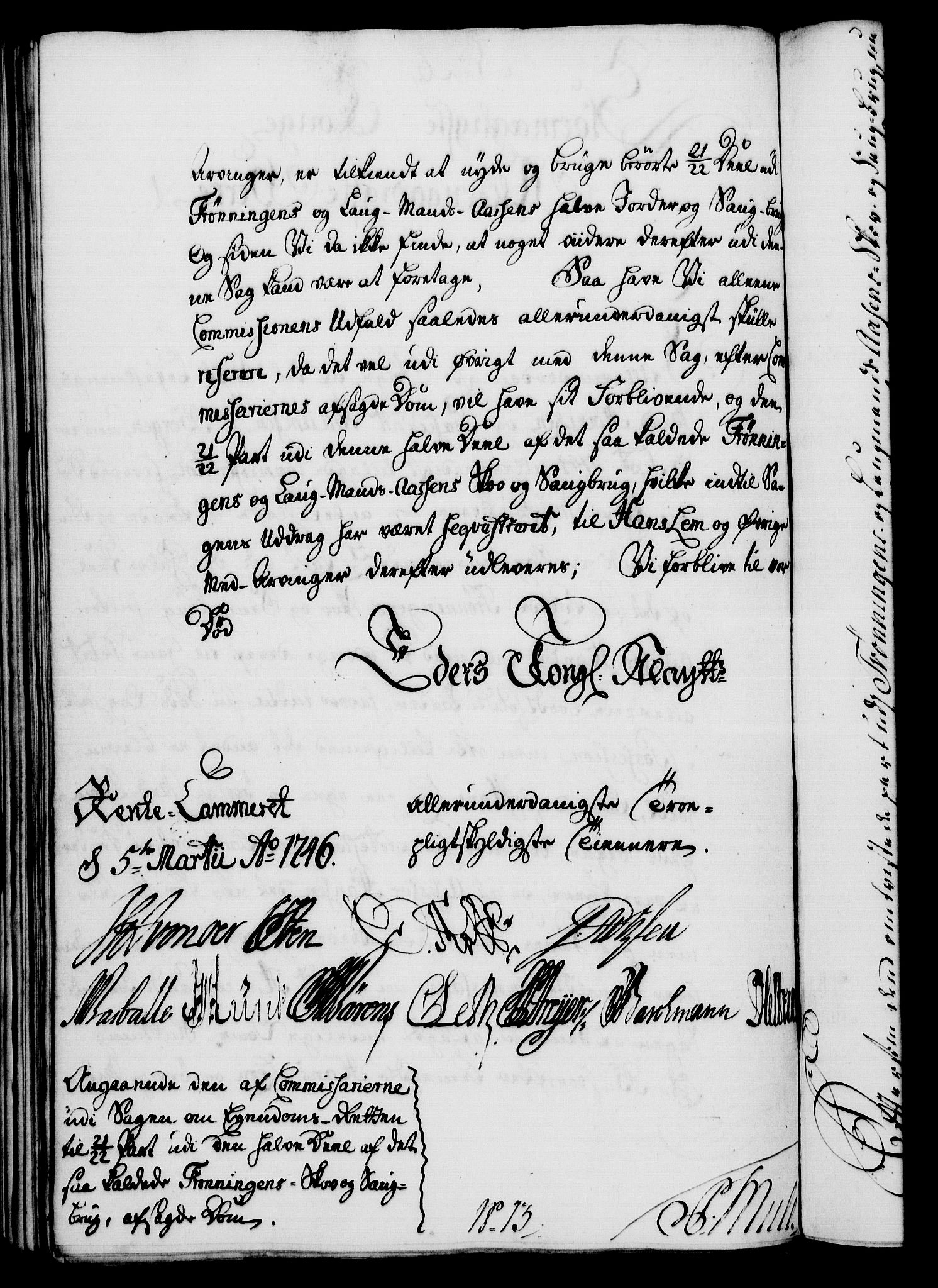 Rentekammeret, Kammerkanselliet, RA/EA-3111/G/Gf/Gfa/L0028: Norsk relasjons- og resolusjonsprotokoll (merket RK 52.28), 1745-1746, p. 703