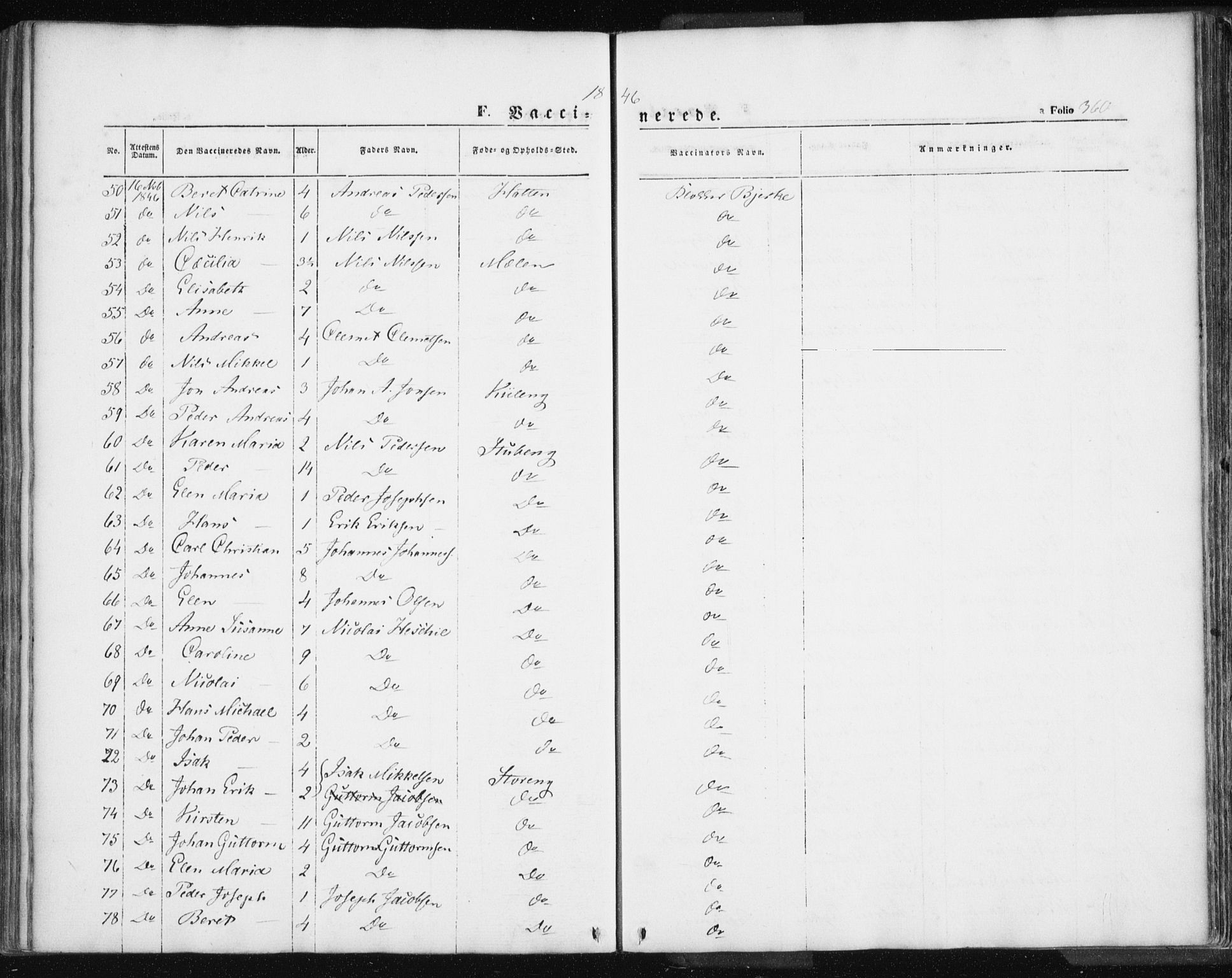 Lyngen sokneprestembete, AV/SATØ-S-1289/H/He/Hea/L0004kirke: Parish register (official) no. 4, 1839-1858, p. 360