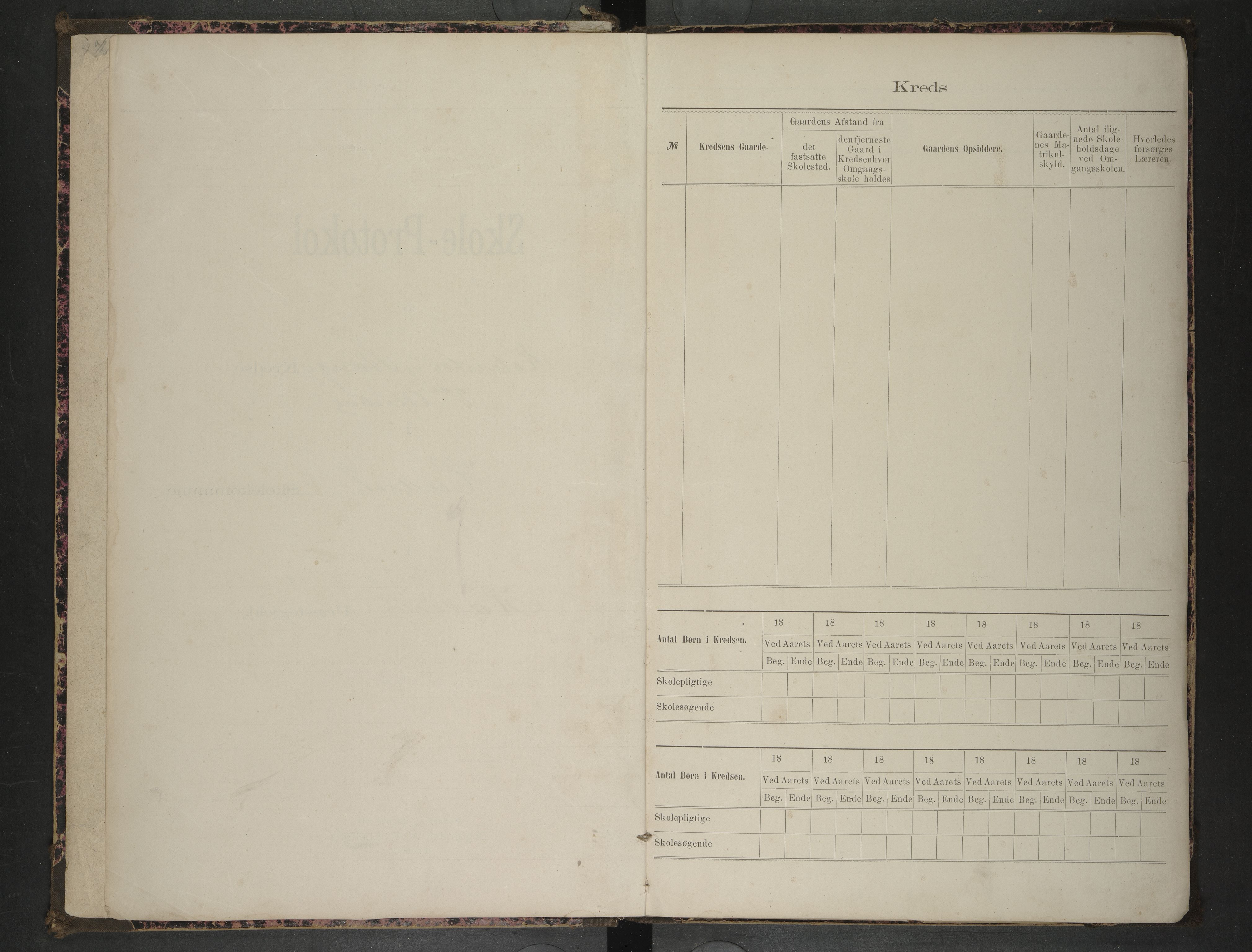 Hadsel kommune. Holmstad og Storvik skolekrets, AIN/K-18660.510.44/F/L0001: Skoleprotokoll Holmstad og Storvik, 1892-1898