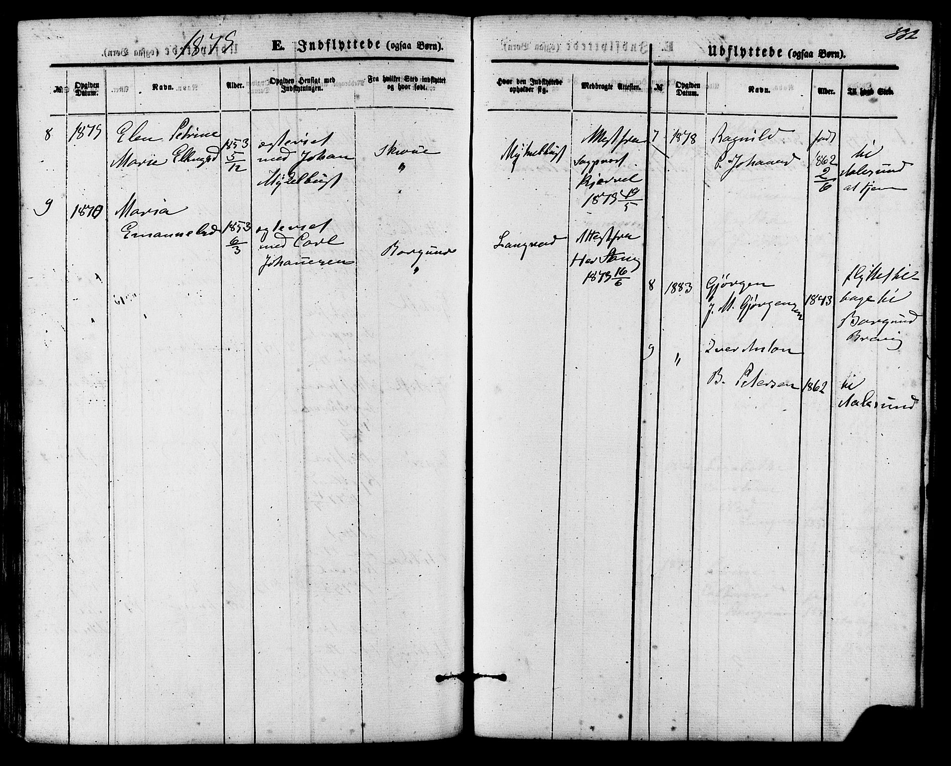 Ministerialprotokoller, klokkerbøker og fødselsregistre - Møre og Romsdal, AV/SAT-A-1454/536/L0500: Parish register (official) no. 536A09, 1876-1889, p. 332