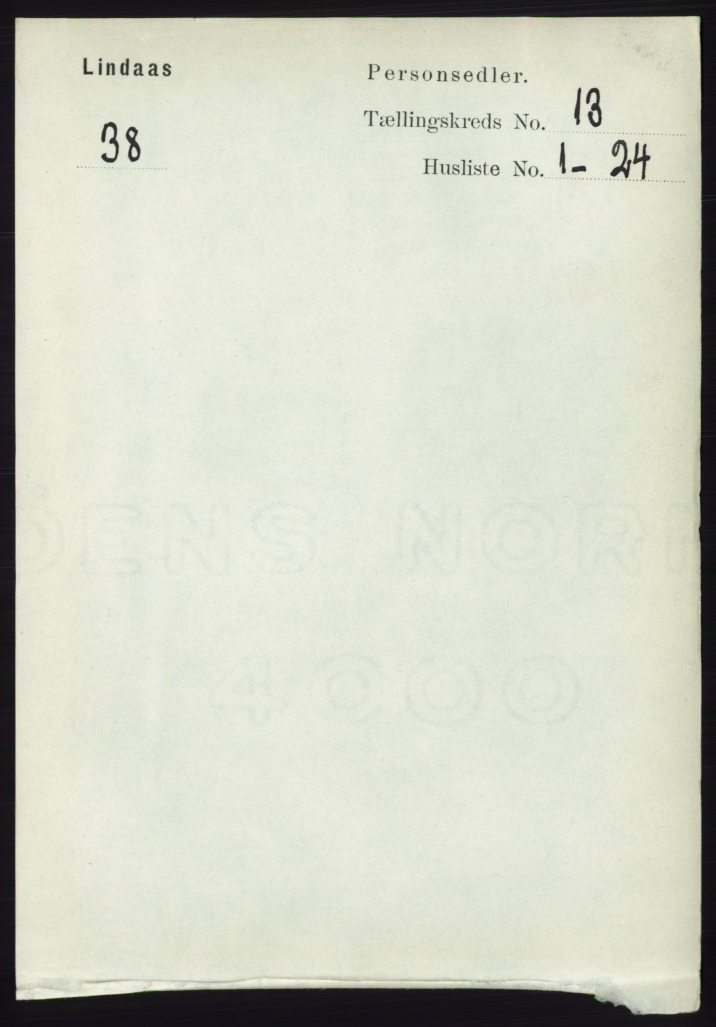 RA, 1891 census for 1263 Lindås, 1891, p. 4541