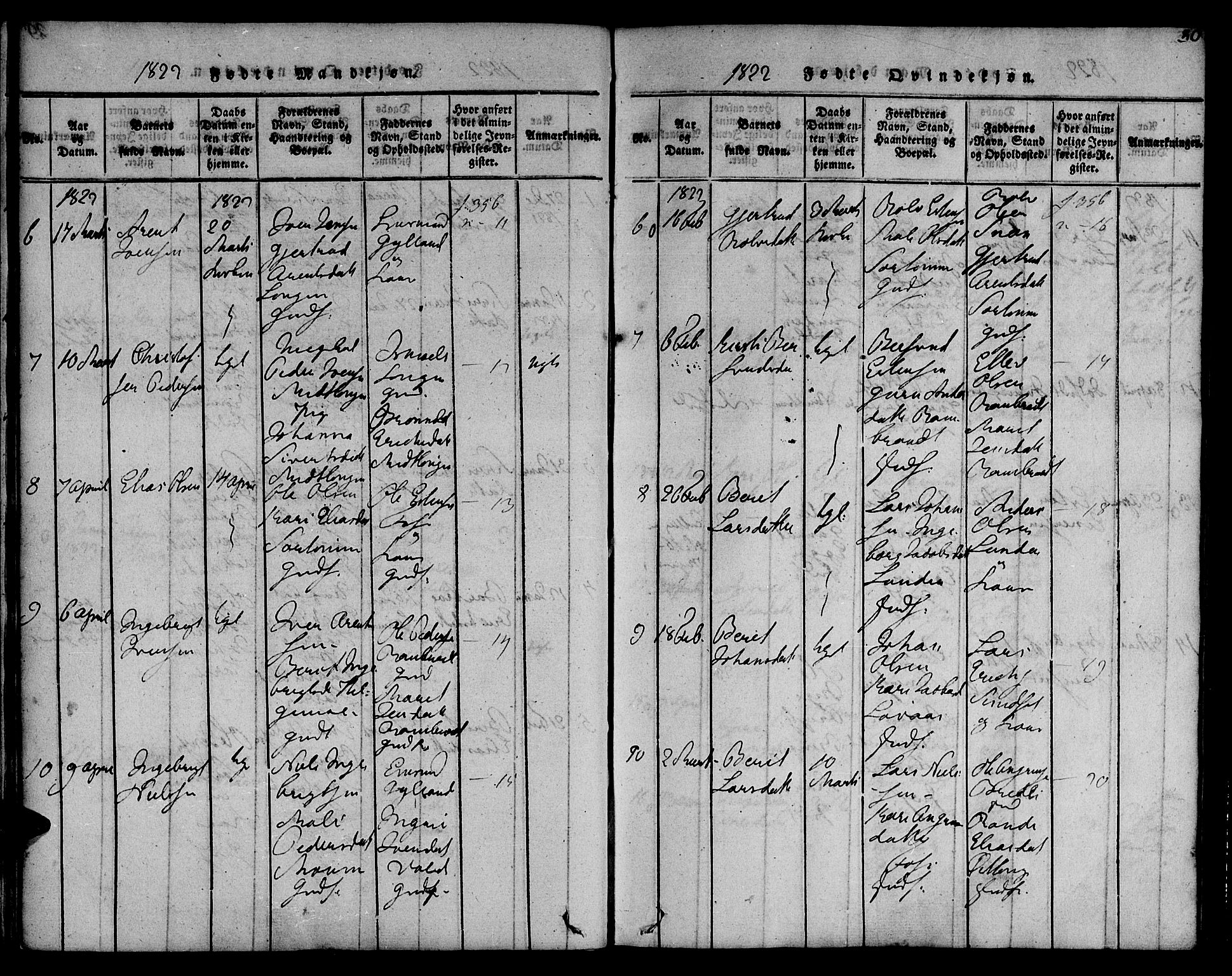 Ministerialprotokoller, klokkerbøker og fødselsregistre - Sør-Trøndelag, SAT/A-1456/692/L1102: Parish register (official) no. 692A02, 1816-1842, p. 30