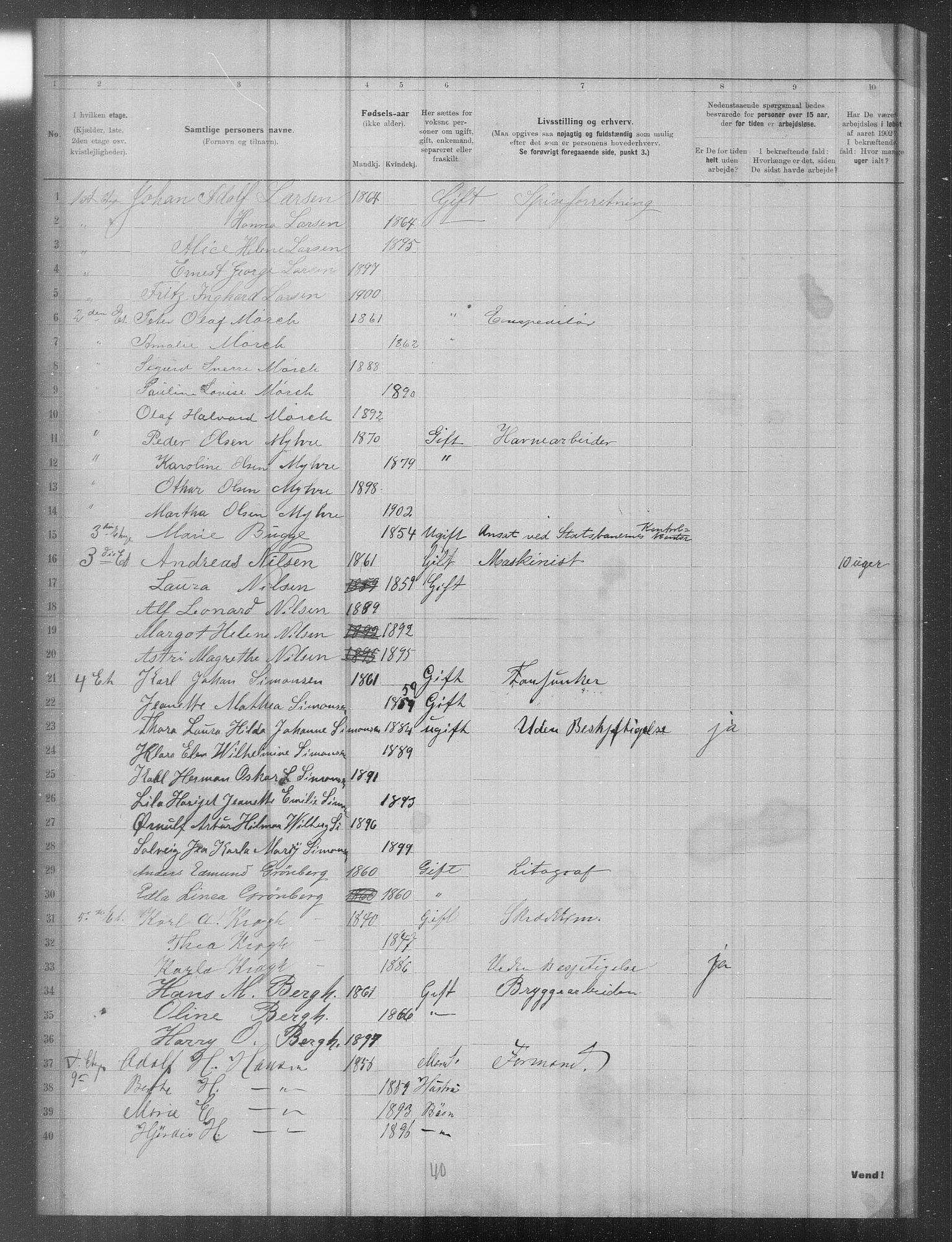 OBA, Municipal Census 1902 for Kristiania, 1902, p. 16090