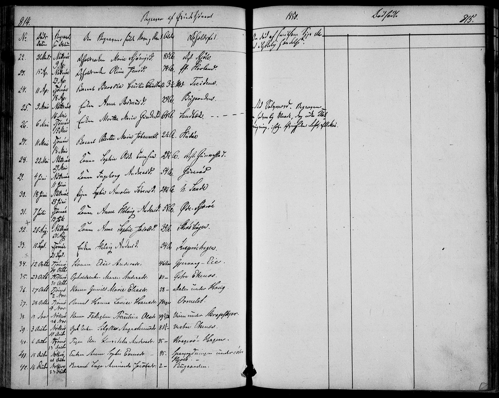 Nøtterøy kirkebøker, AV/SAKO-A-354/F/Fa/L0005: Parish register (official) no. I 5, 1839-1852, p. 814-815