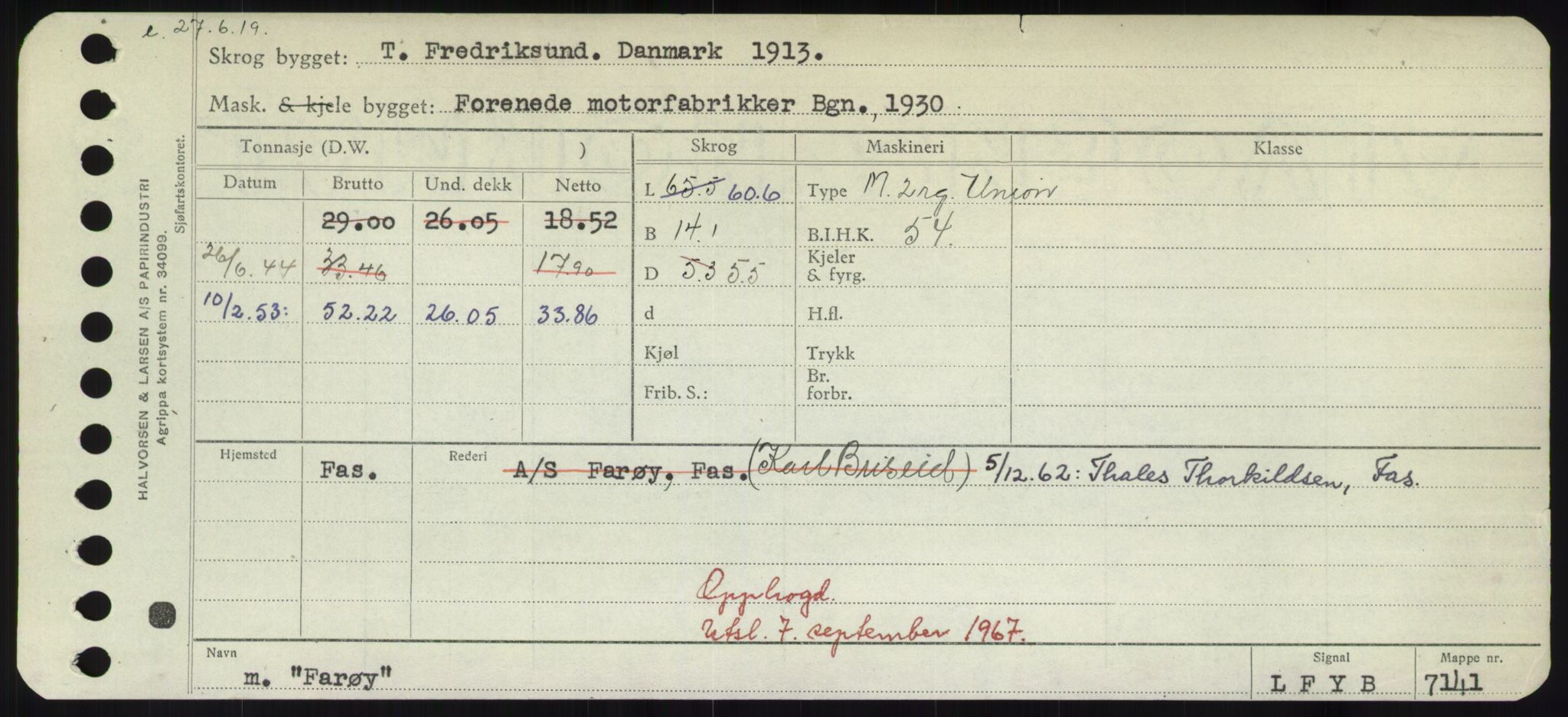 Sjøfartsdirektoratet med forløpere, Skipsmålingen, RA/S-1627/H/Hd/L0010: Fartøy, F-Fjø, p. 219