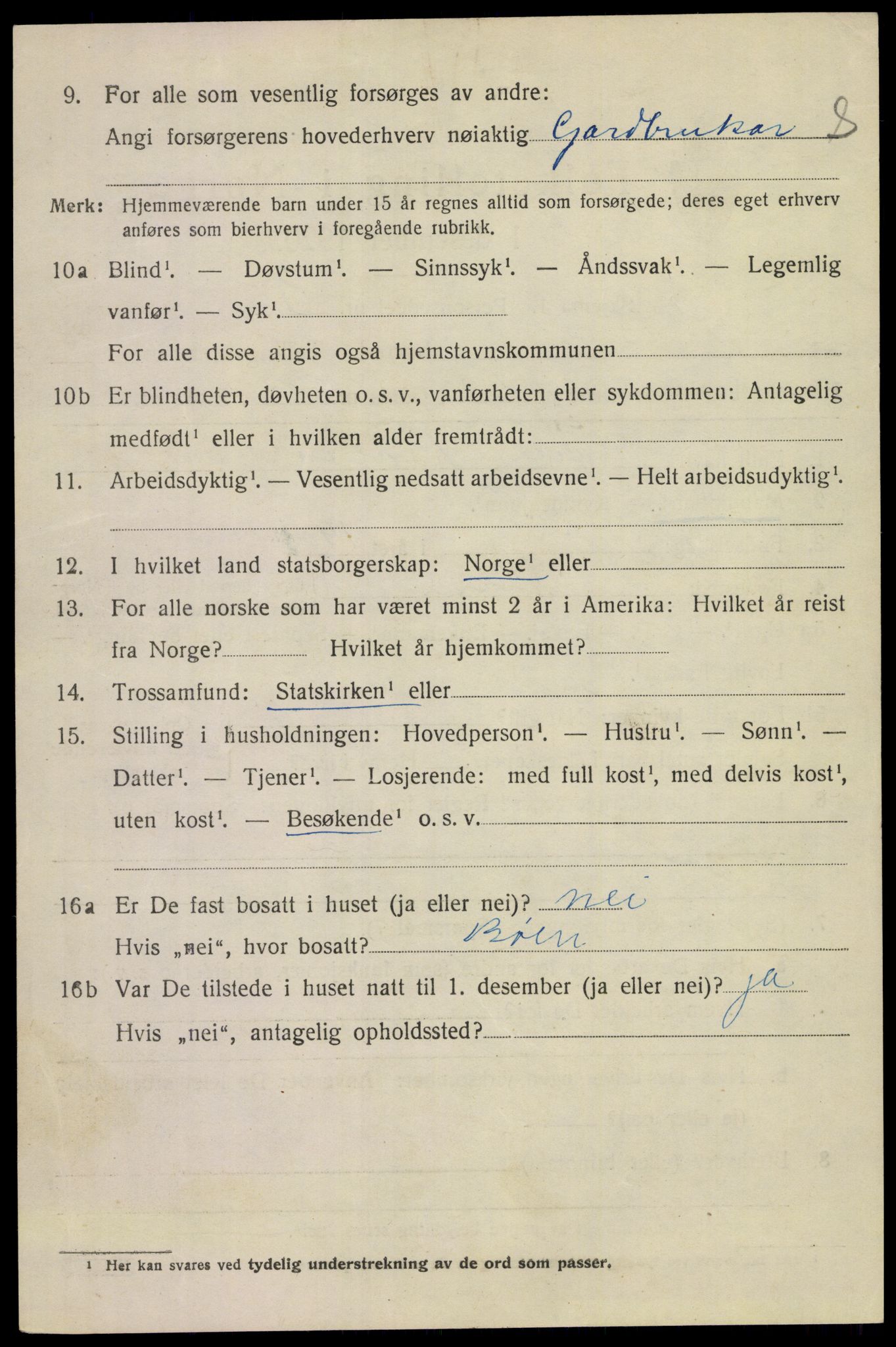 SAKO, 1920 census for Tinn, 1920, p. 3805