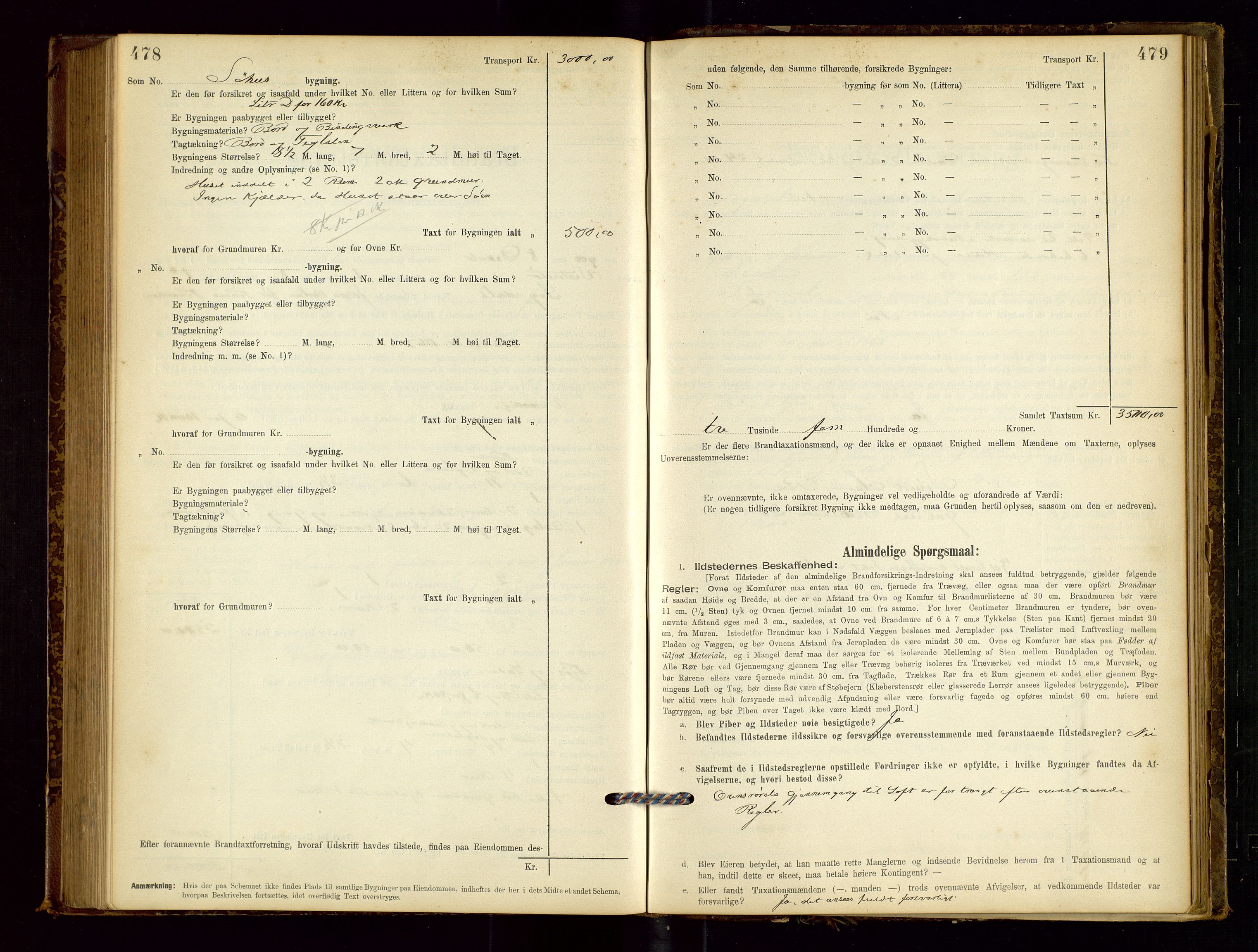 Sokndal lensmannskontor, SAST/A-100417/Gob/L0001: "Brandtaxt-Protokol", 1895-1902, p. 478-479