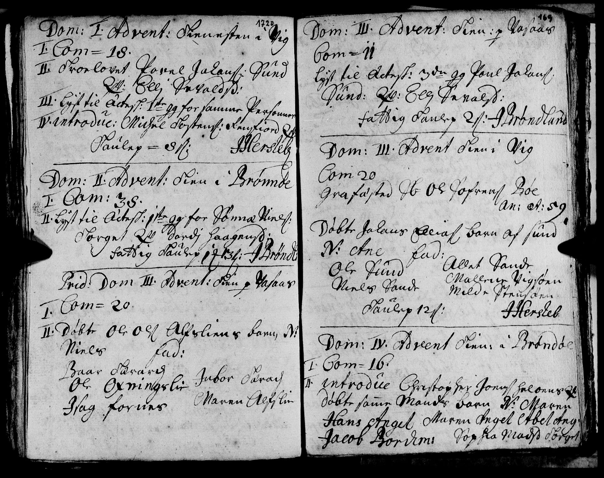 Ministerialprotokoller, klokkerbøker og fødselsregistre - Nordland, AV/SAT-A-1459/813/L0193: Parish register (official) no. 813A03, 1714-1724, p. 169