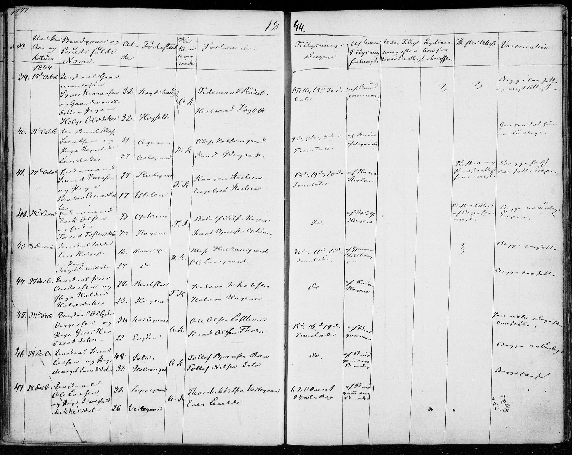 Ål kirkebøker, AV/SAKO-A-249/F/Fa/L0005: Parish register (official) no. I 5, 1825-1848, p. 177