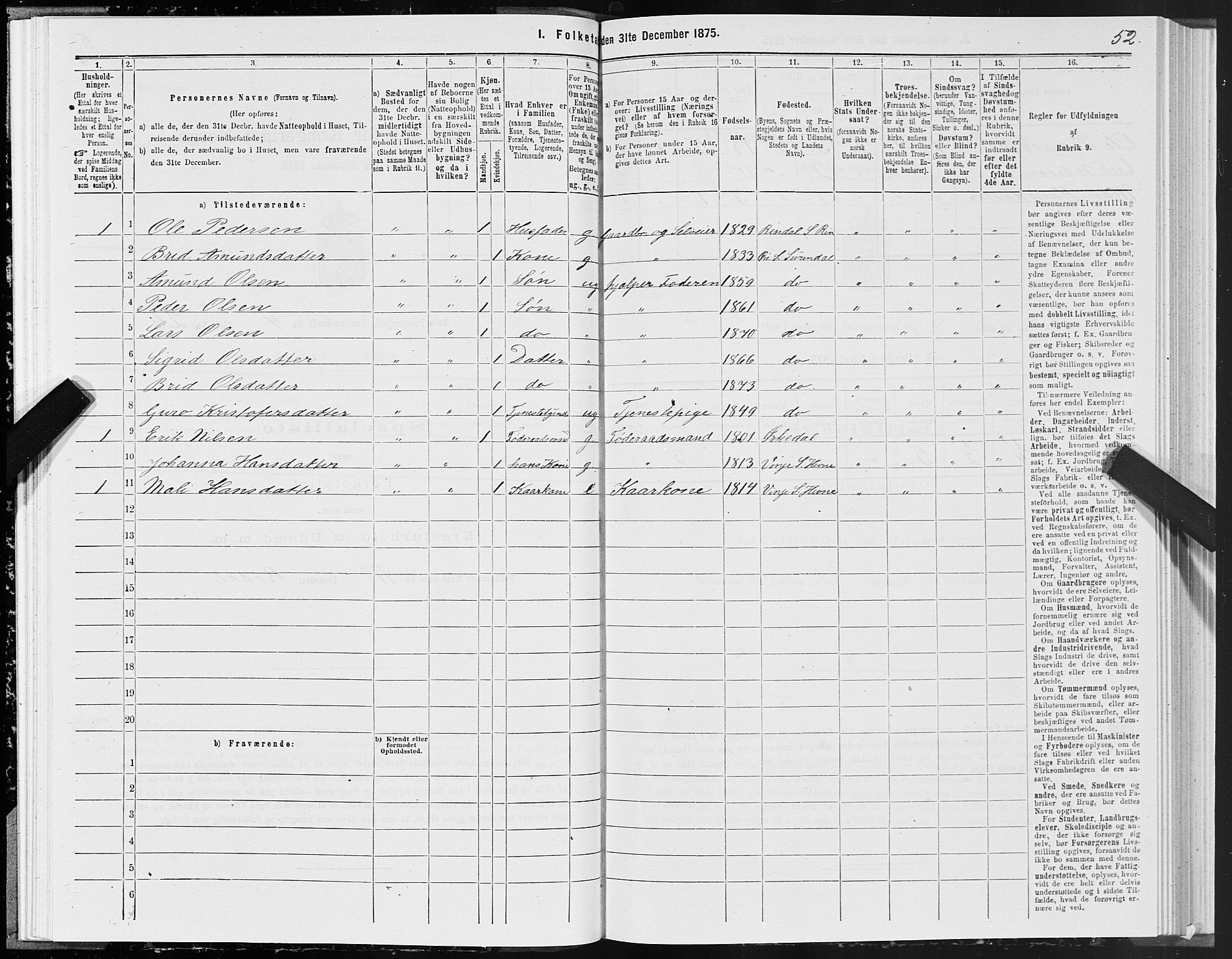 SAT, 1875 census for 1569P Aure, 1875, p. 4052